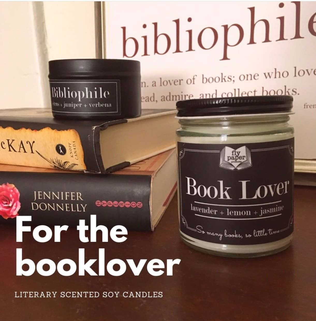 Book Lover Literary 9oz Glass Candle
