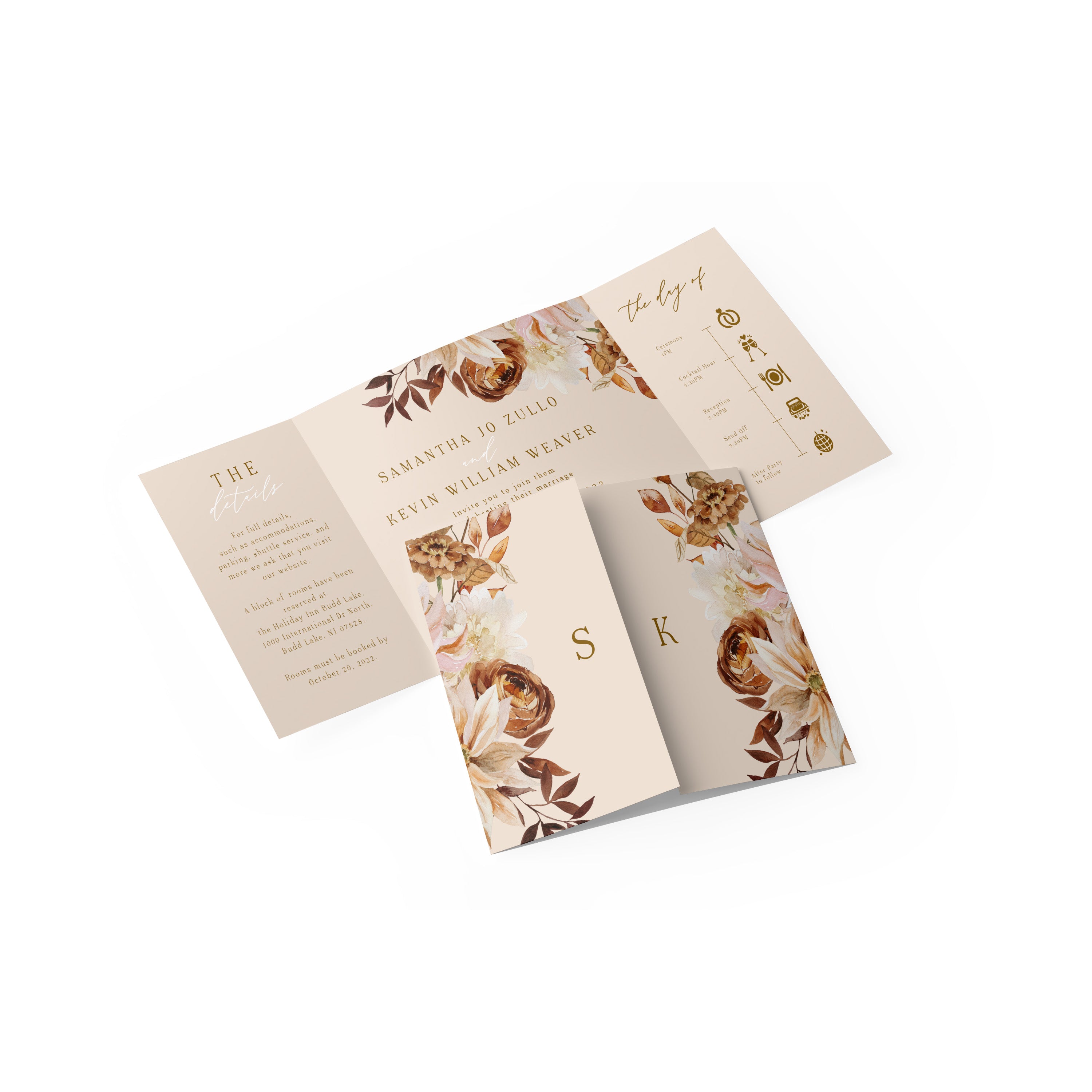 Autumn Simple Gate Fold Invitation