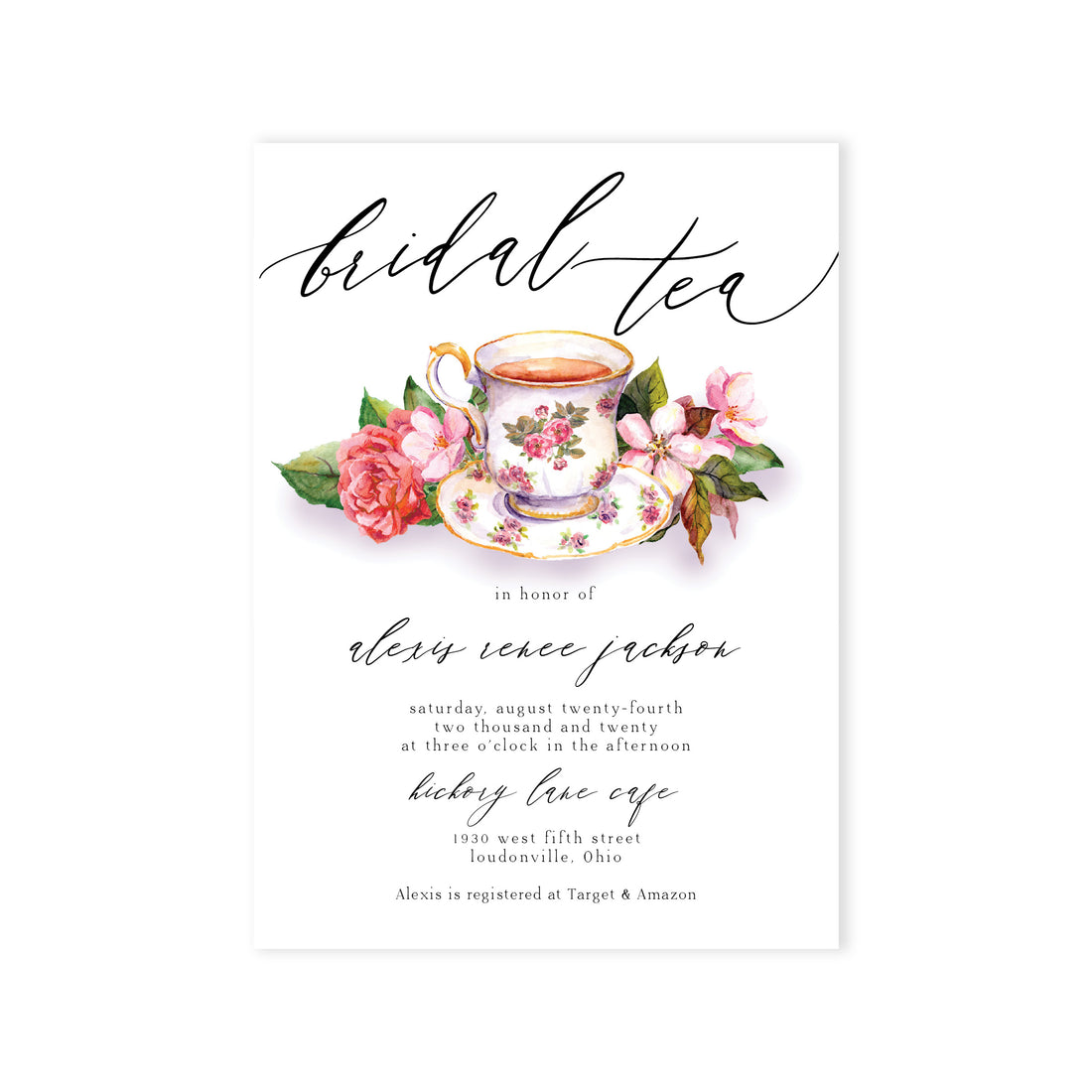 Bridal Tea Bridal Shower Invite