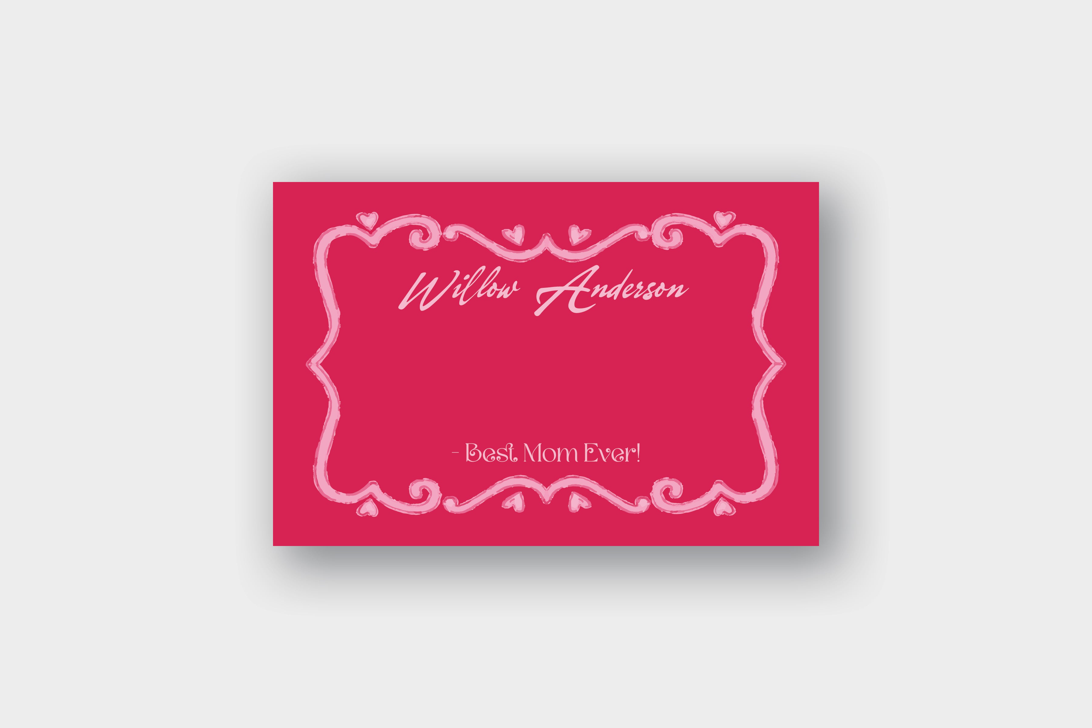 Cutesy Hearts Note Card