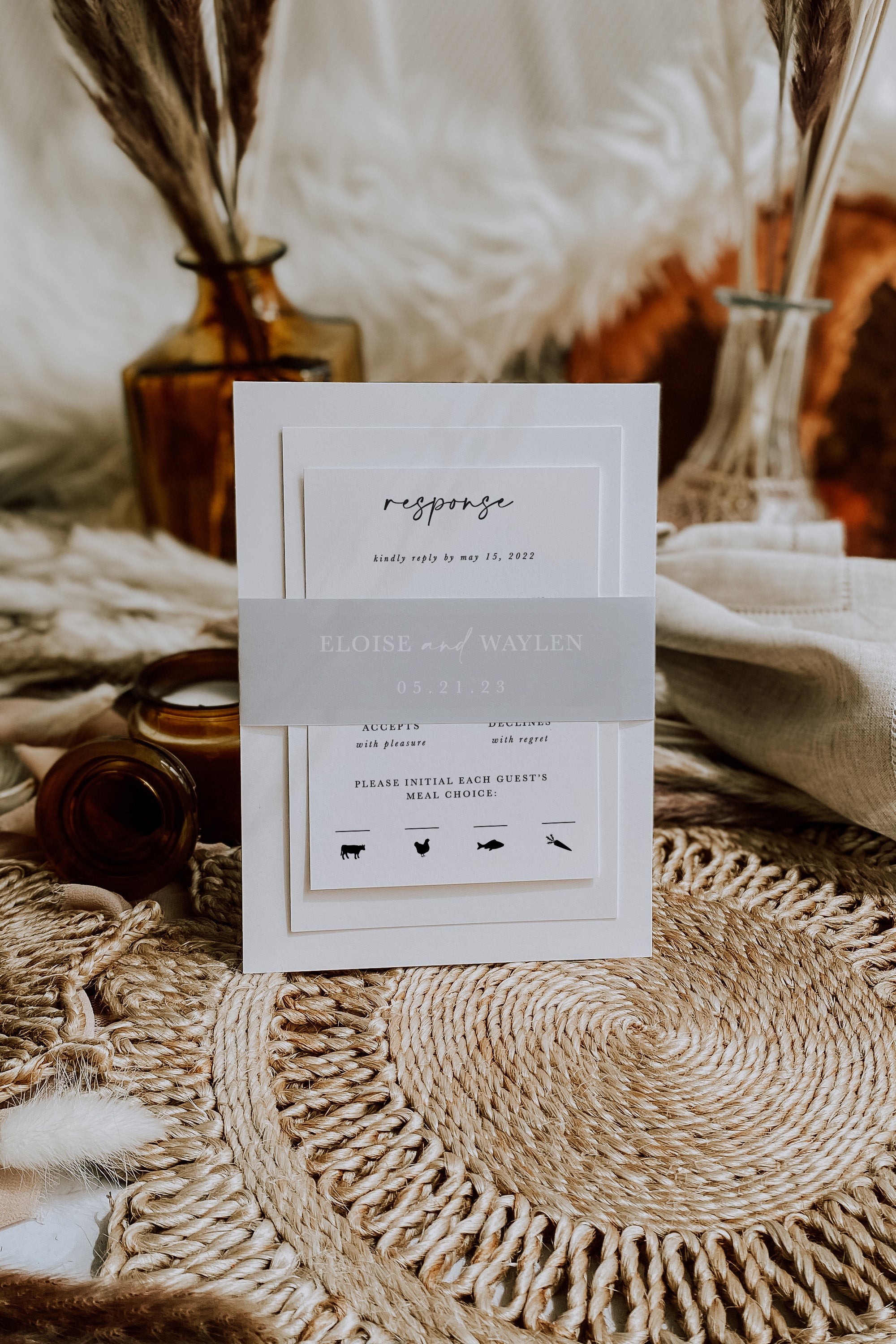 Simple Script White Ink Belly Band