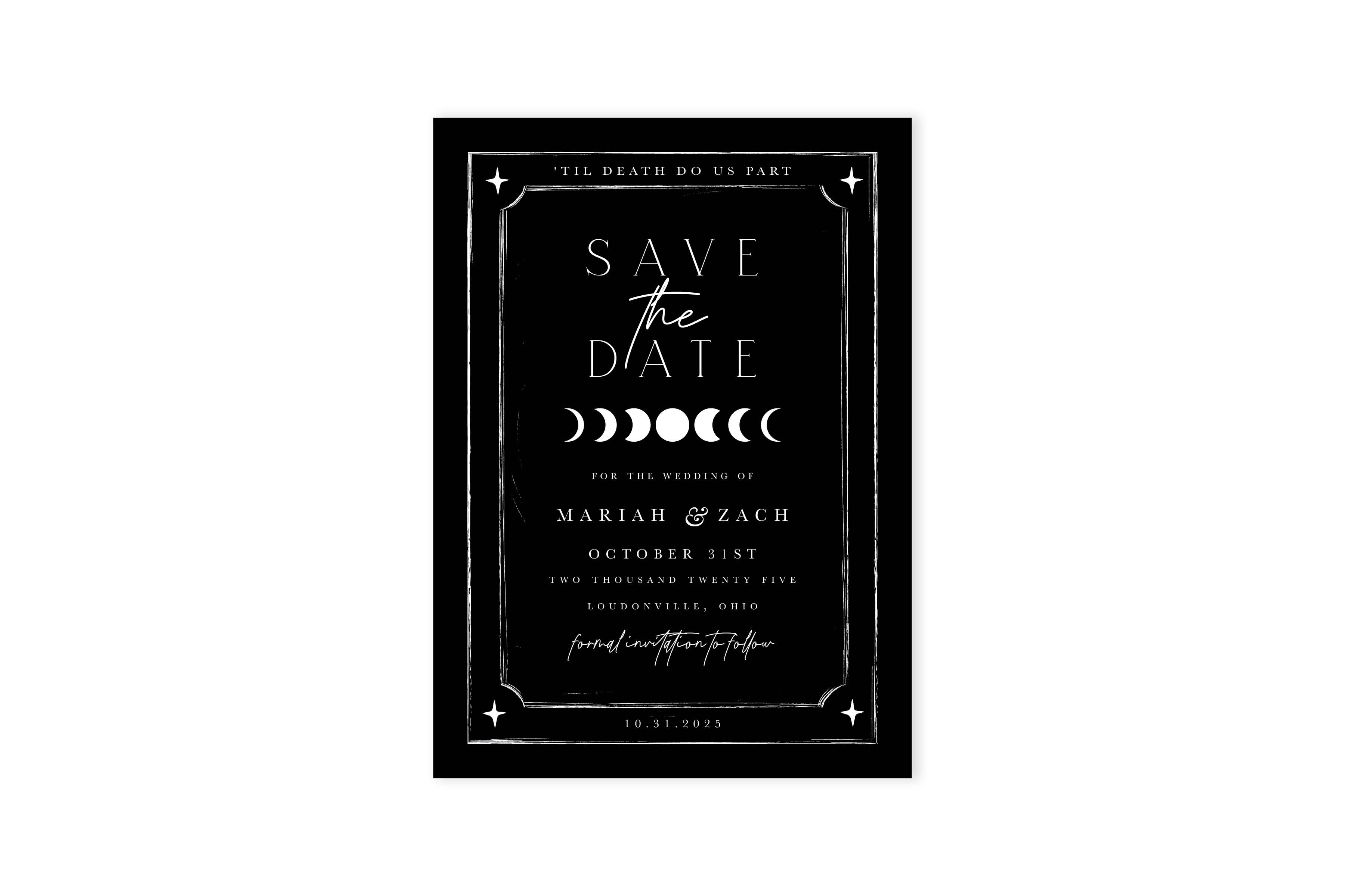 Tarot Save The Date - White Ink