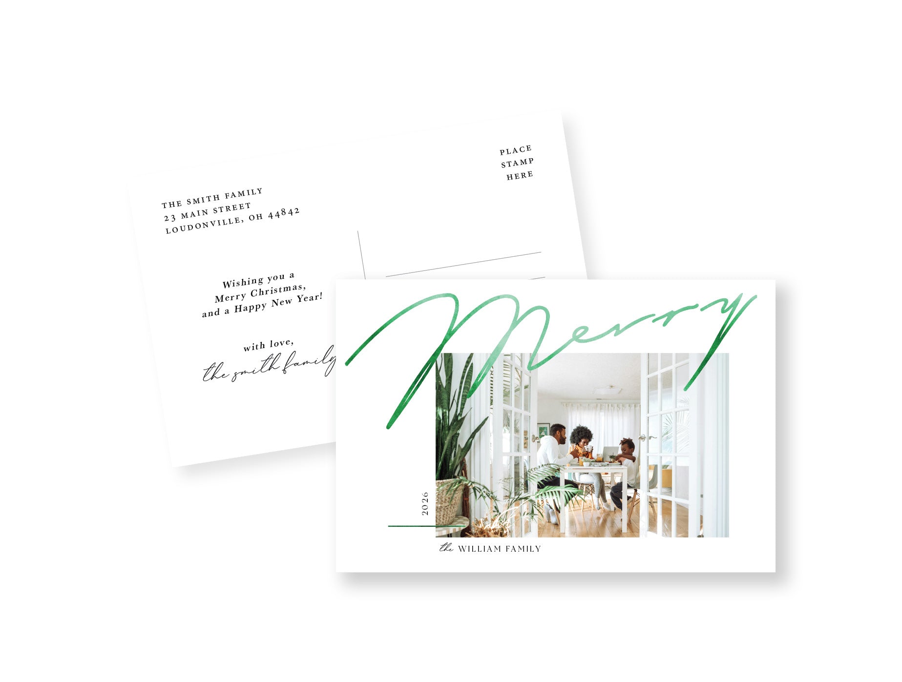Green Foil Postcard
