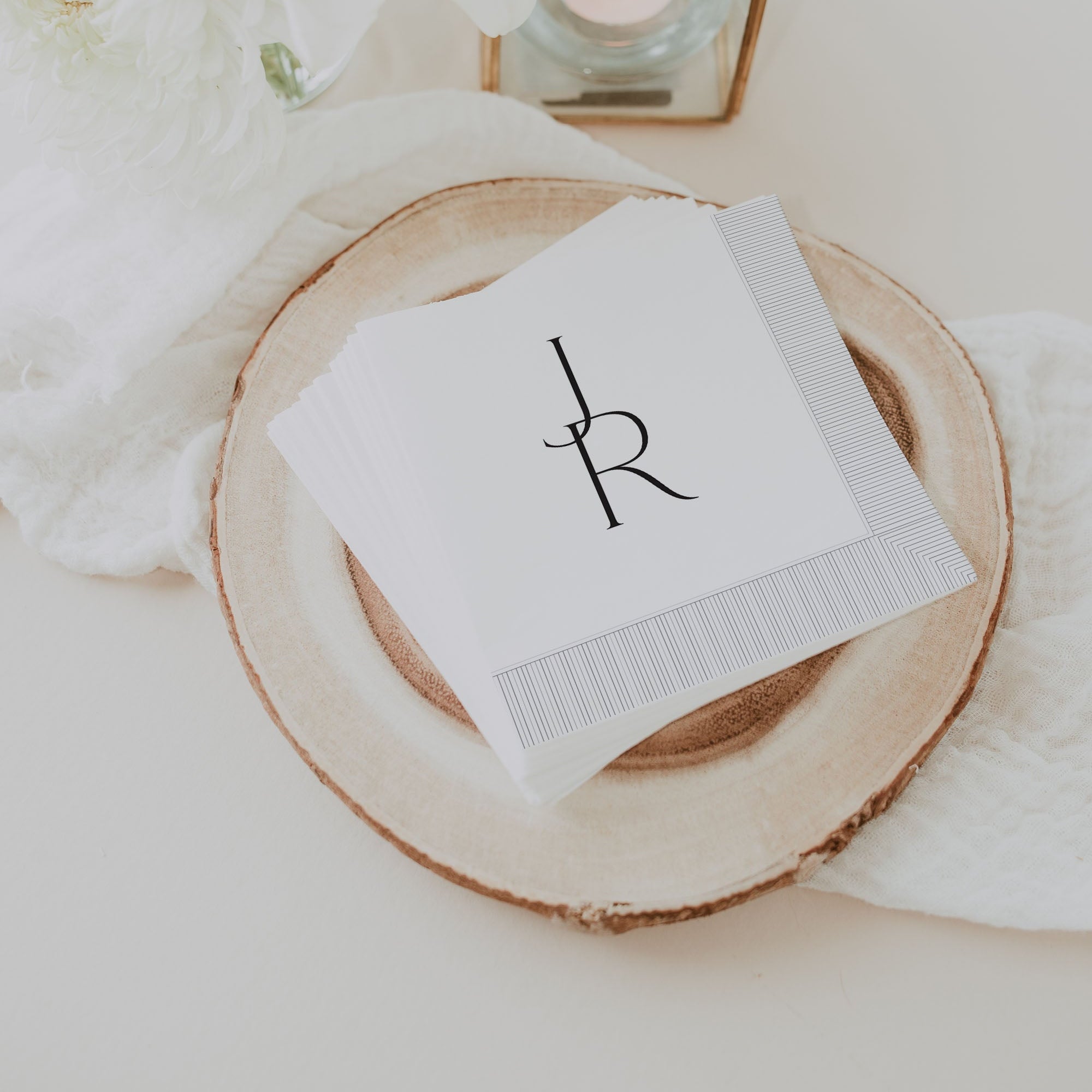 Minimal Initials Napkin
