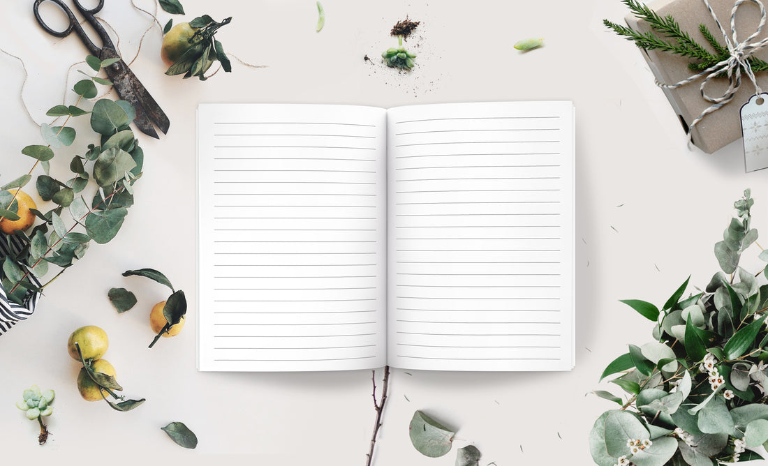 32 Page Lined Notebook, Garden Design