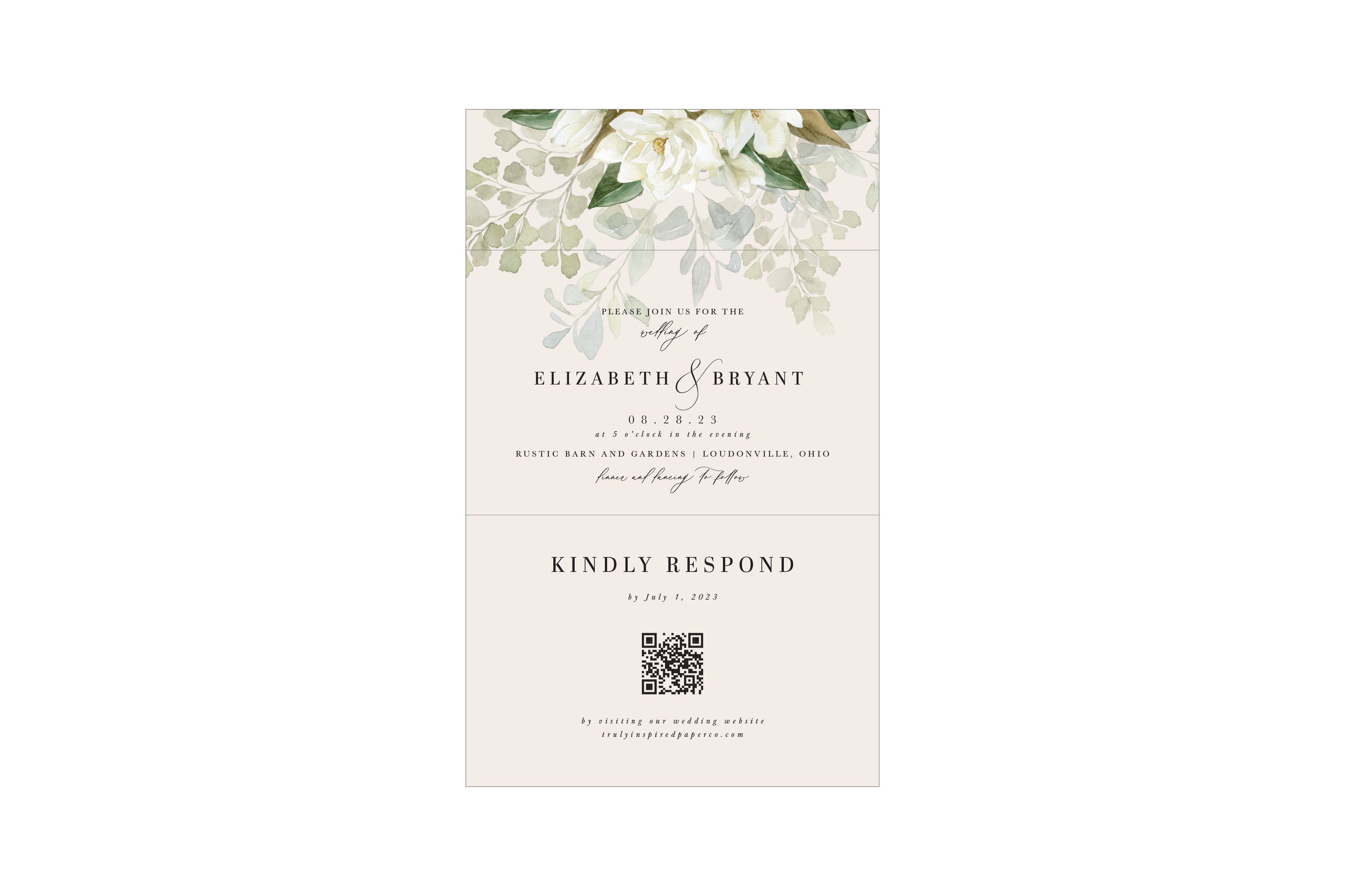 Magnolia Seal & Send Invitation