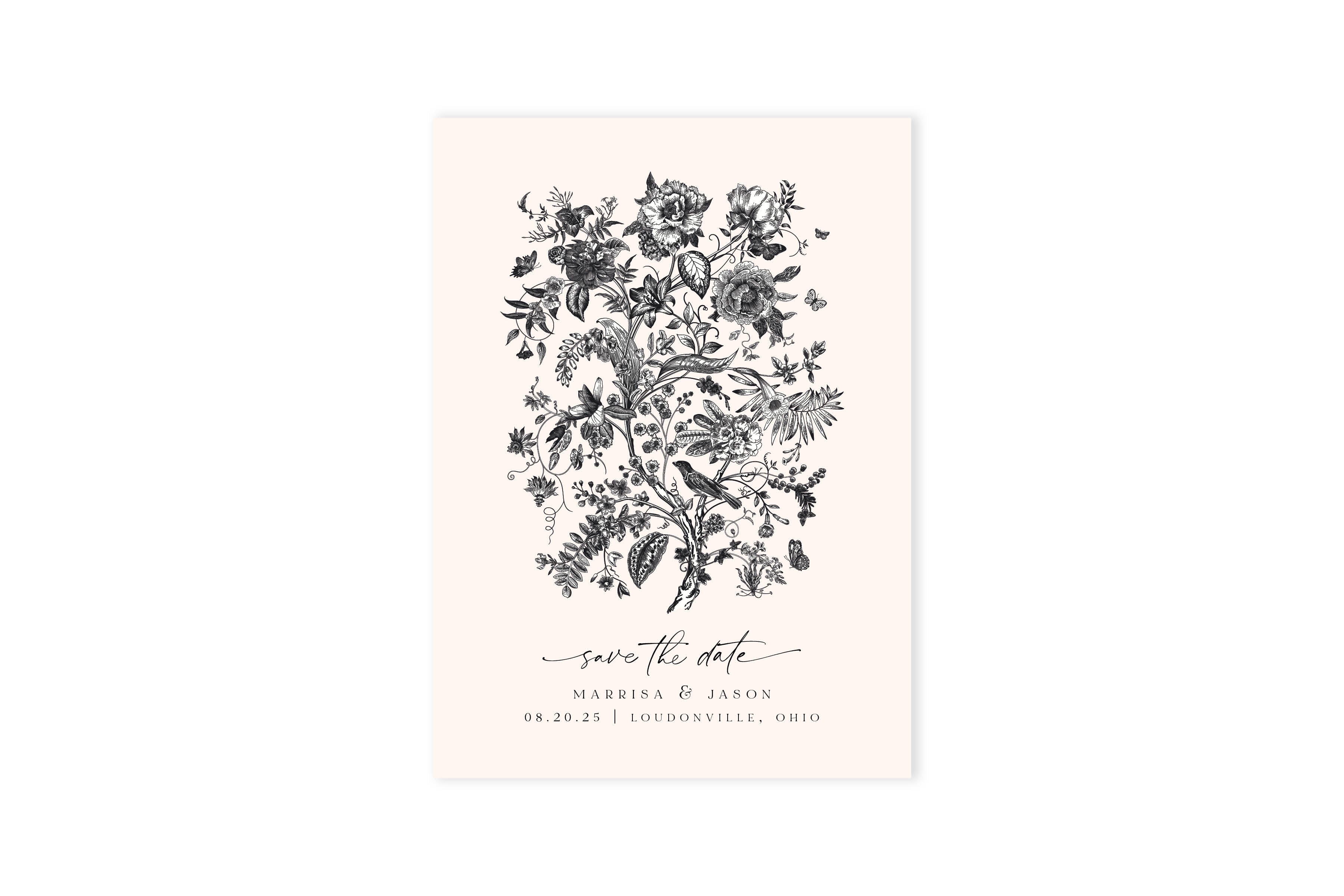 Minimal Botanical Save The Date