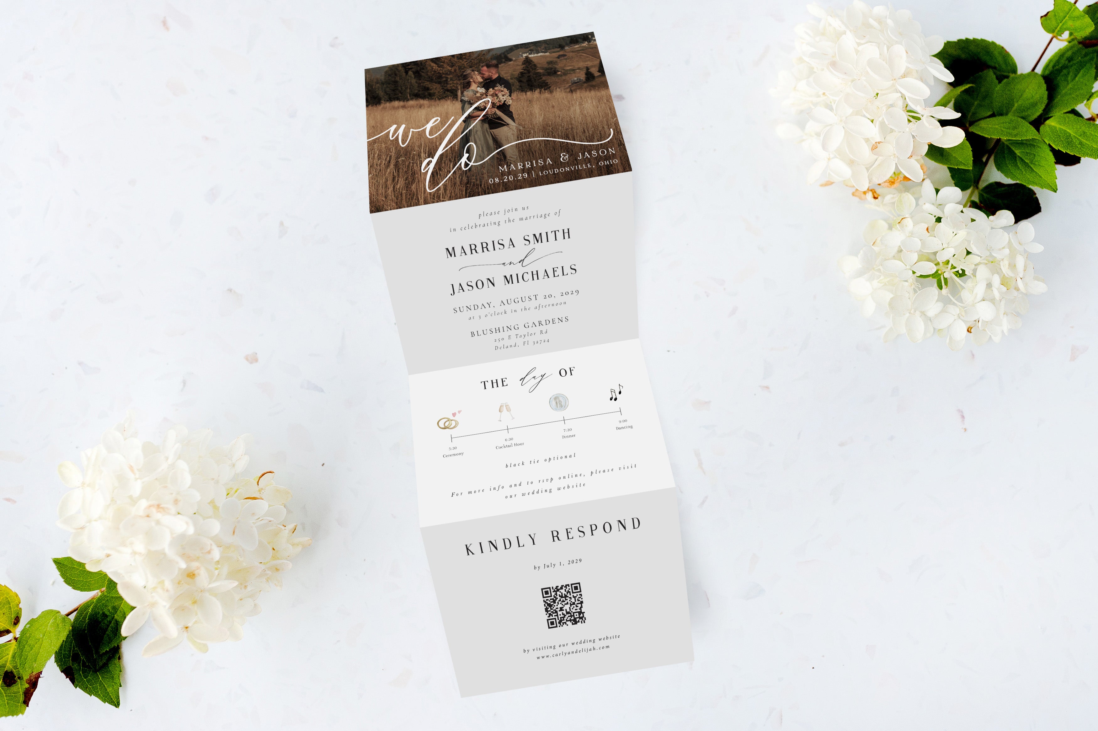 Save the Date | Modern We Do | Tri Fold Invitation