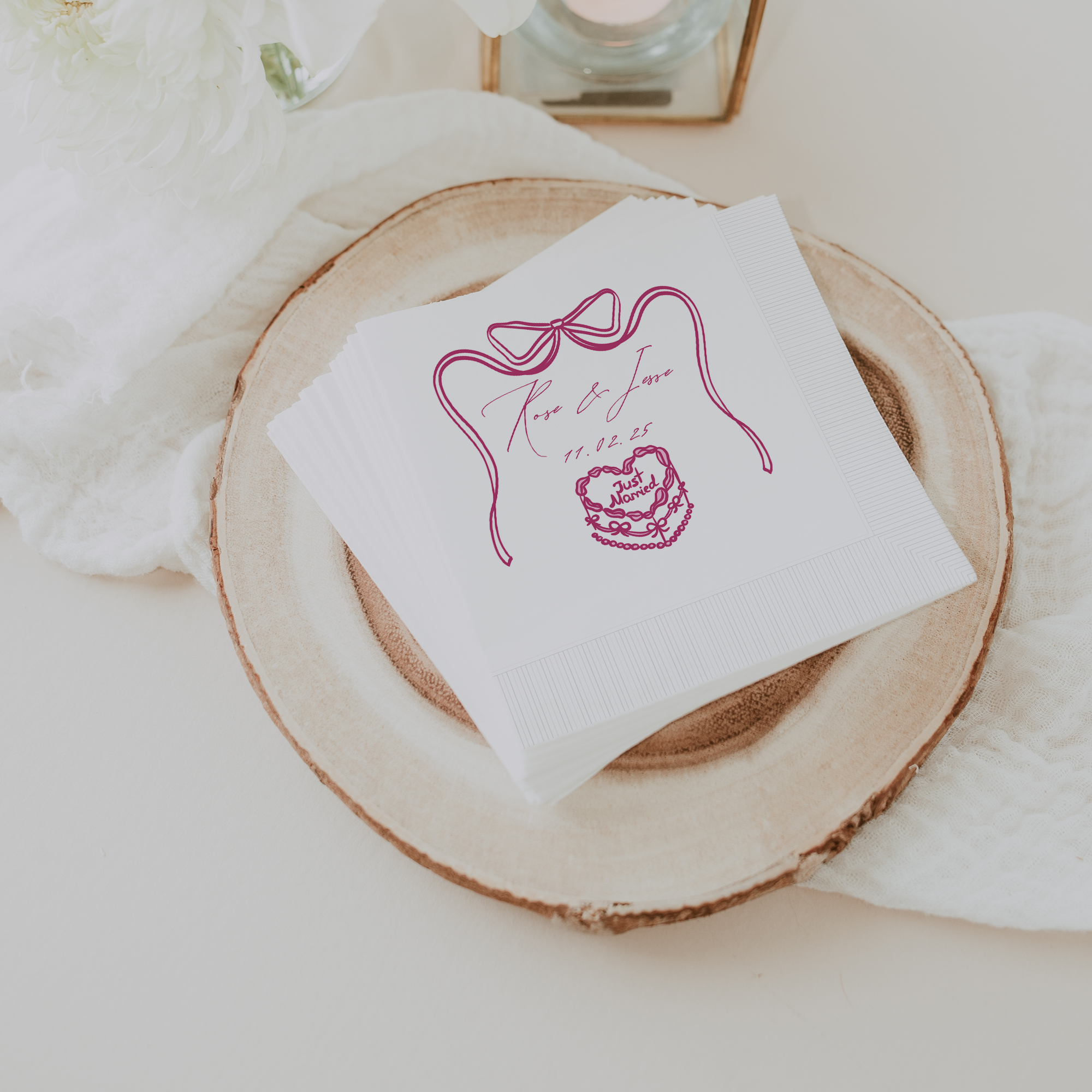 Pink Cake Napkin