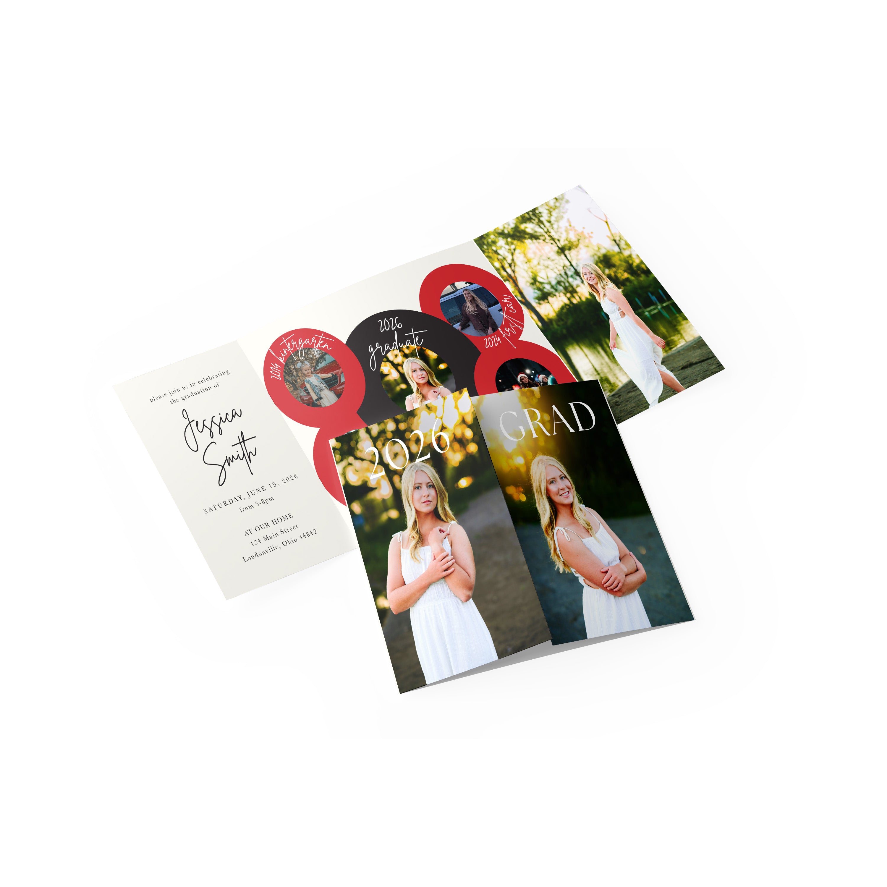 Record Years Graduation Gate Fold Invitation