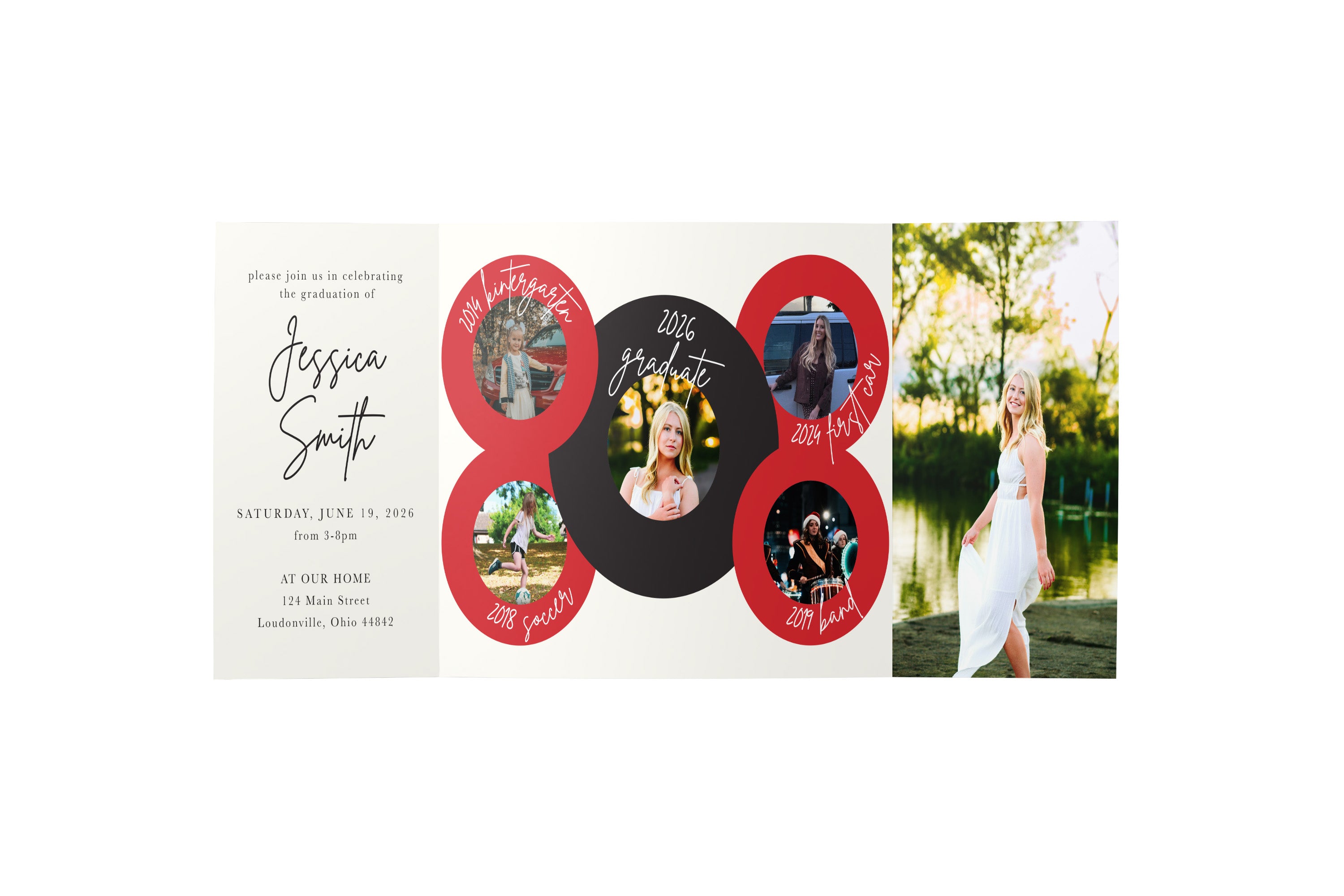 Record Years Graduation Gate Fold Invitation