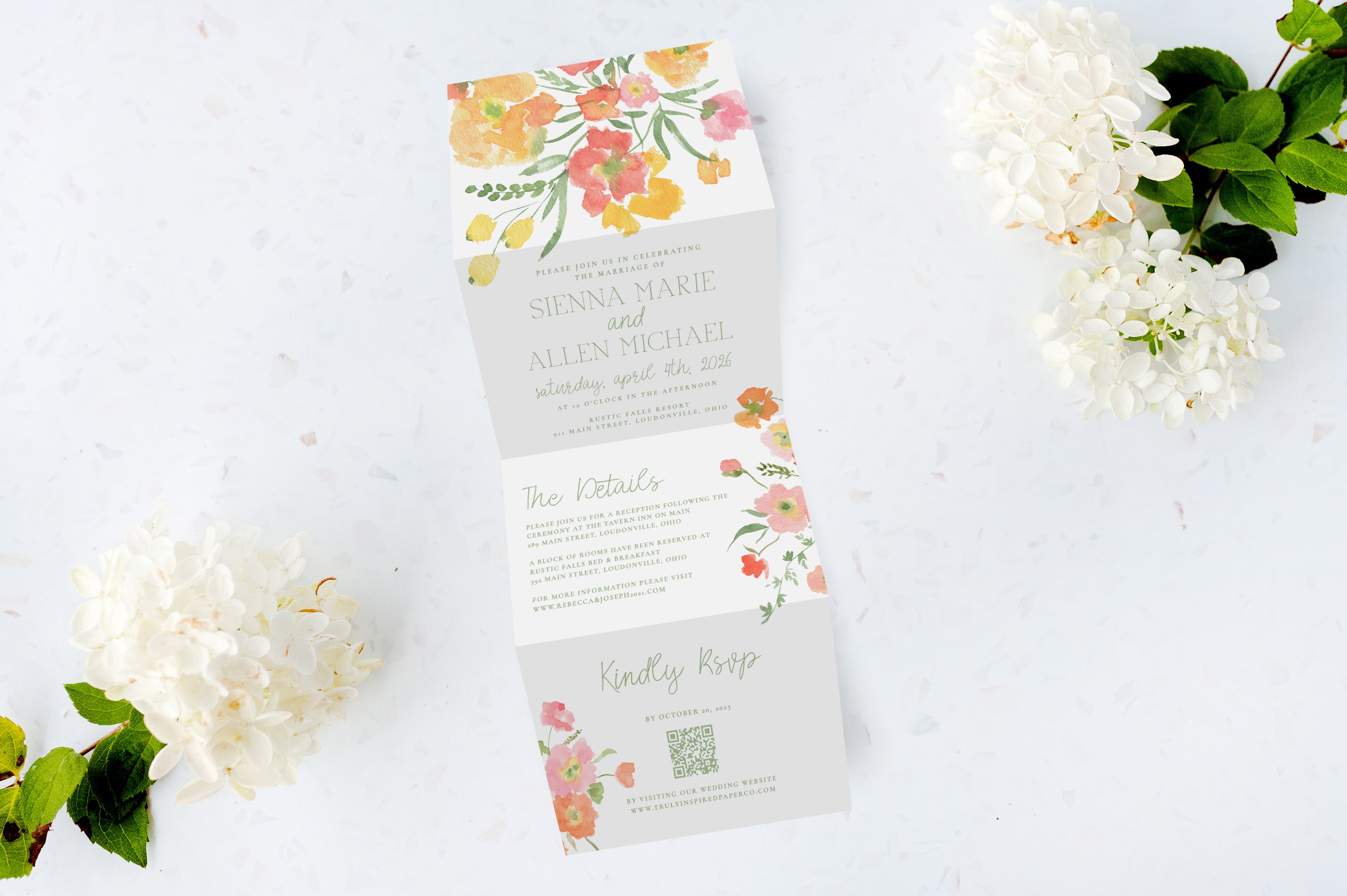 Spring Painting Tri Fold Invitation