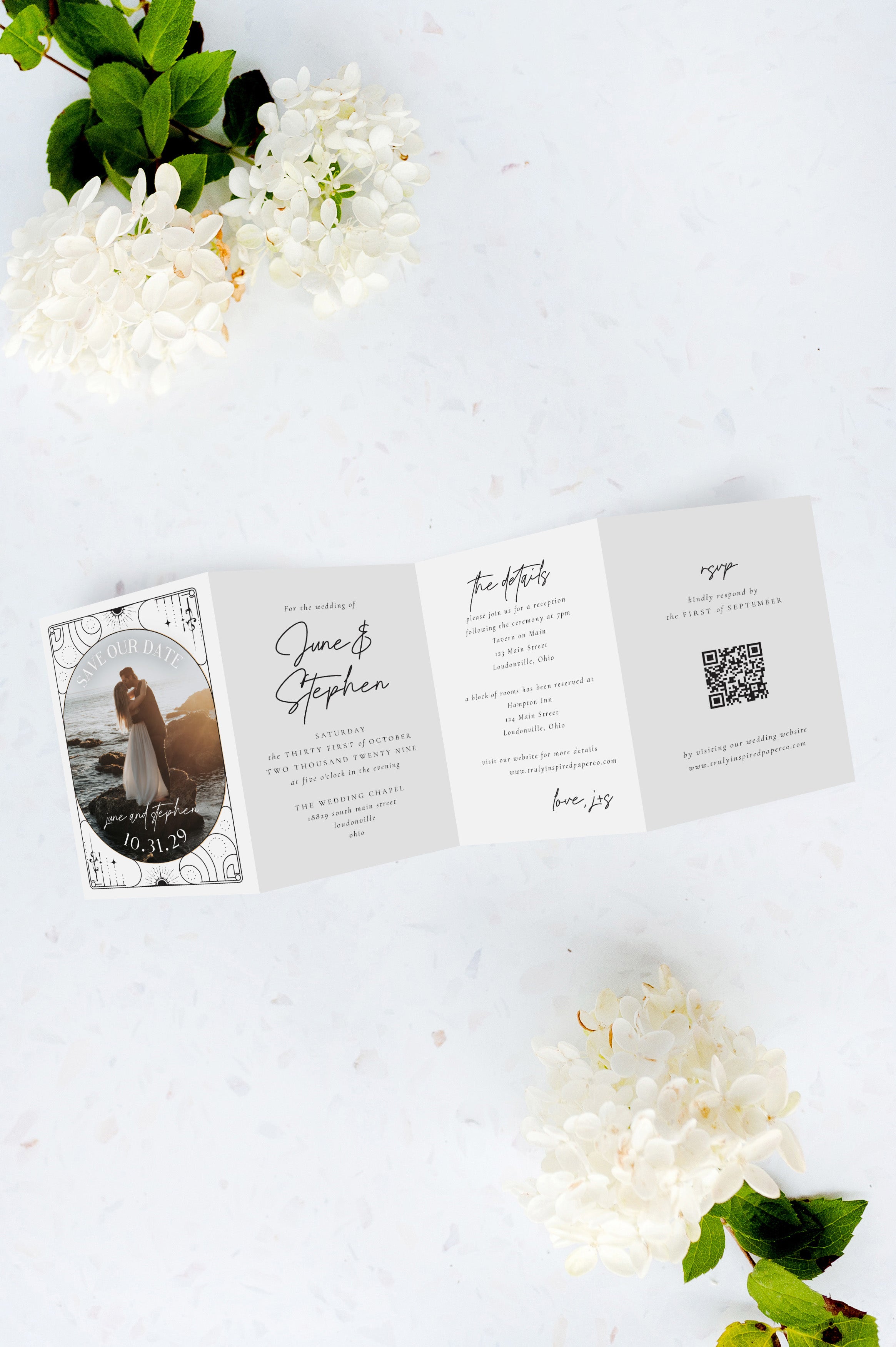 Save the Date | Tarot | Tri Fold Invitation