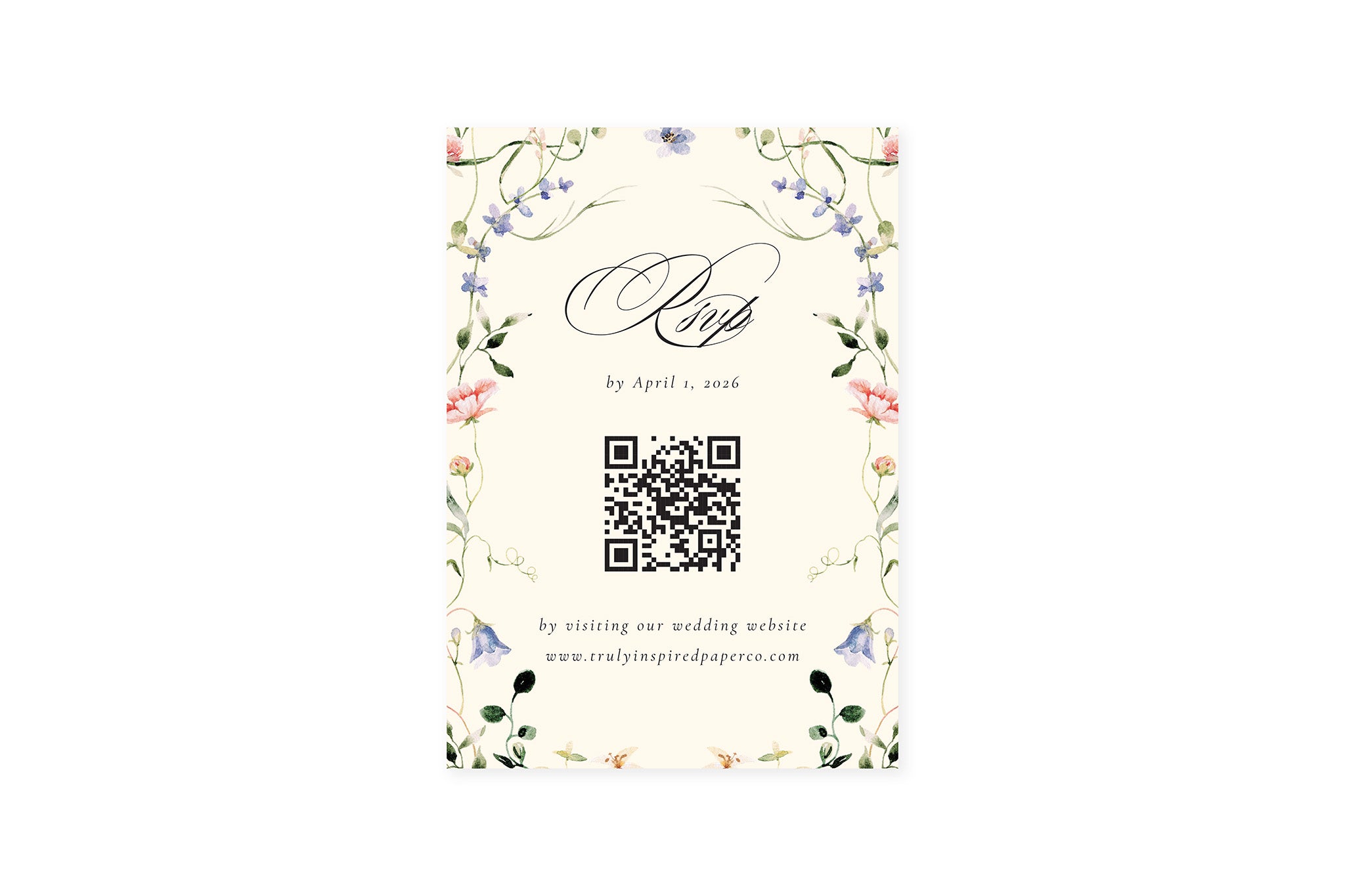 Venue Watercolor - Line Thin Florals RSVP