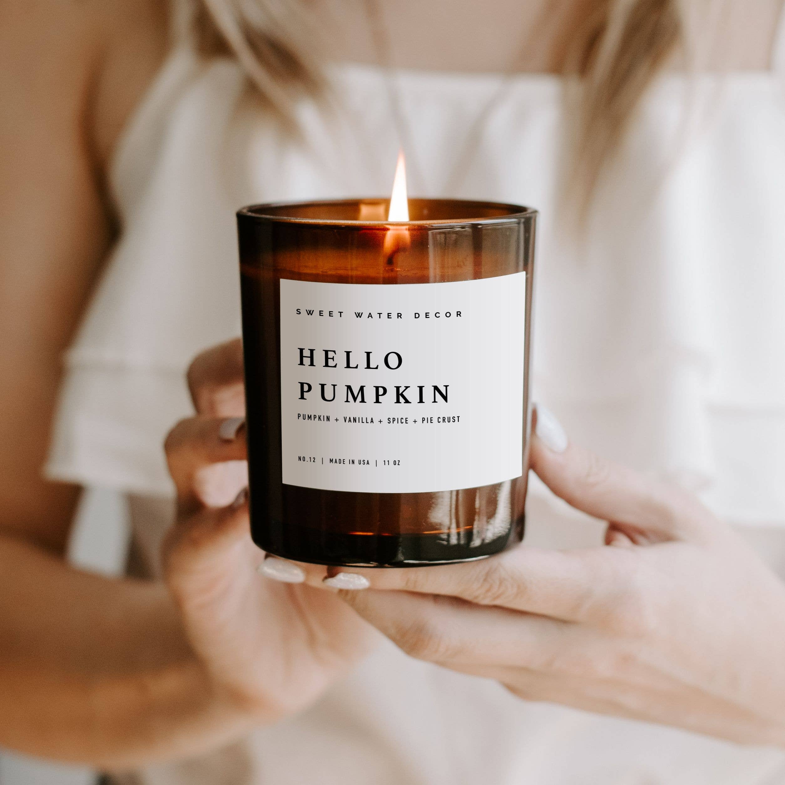 Hello Pumpkin 11 oz Soy Candle - Fall Home Decor & Gifts