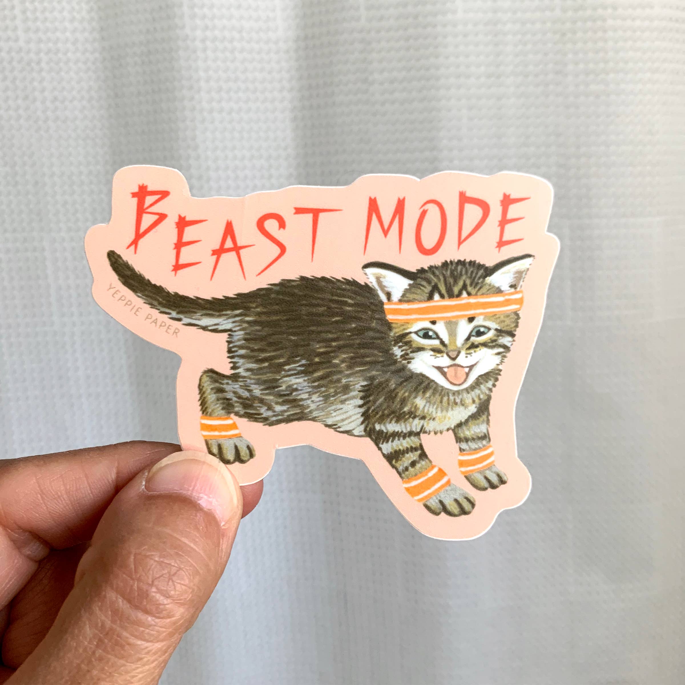 Beast Mode Kitten Sticker