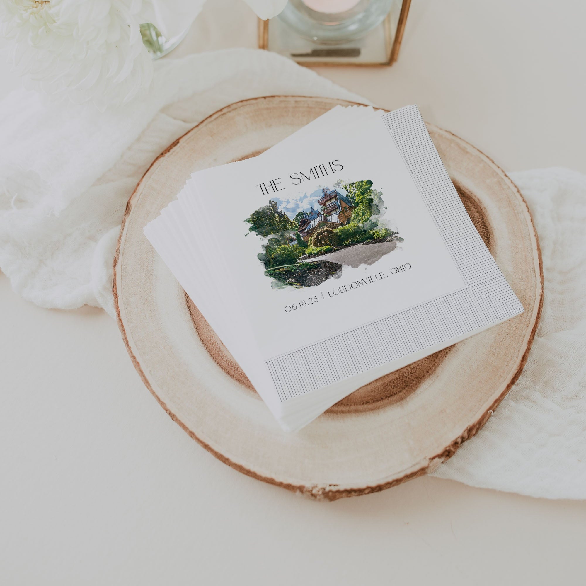 Venue Watercolor Napkin