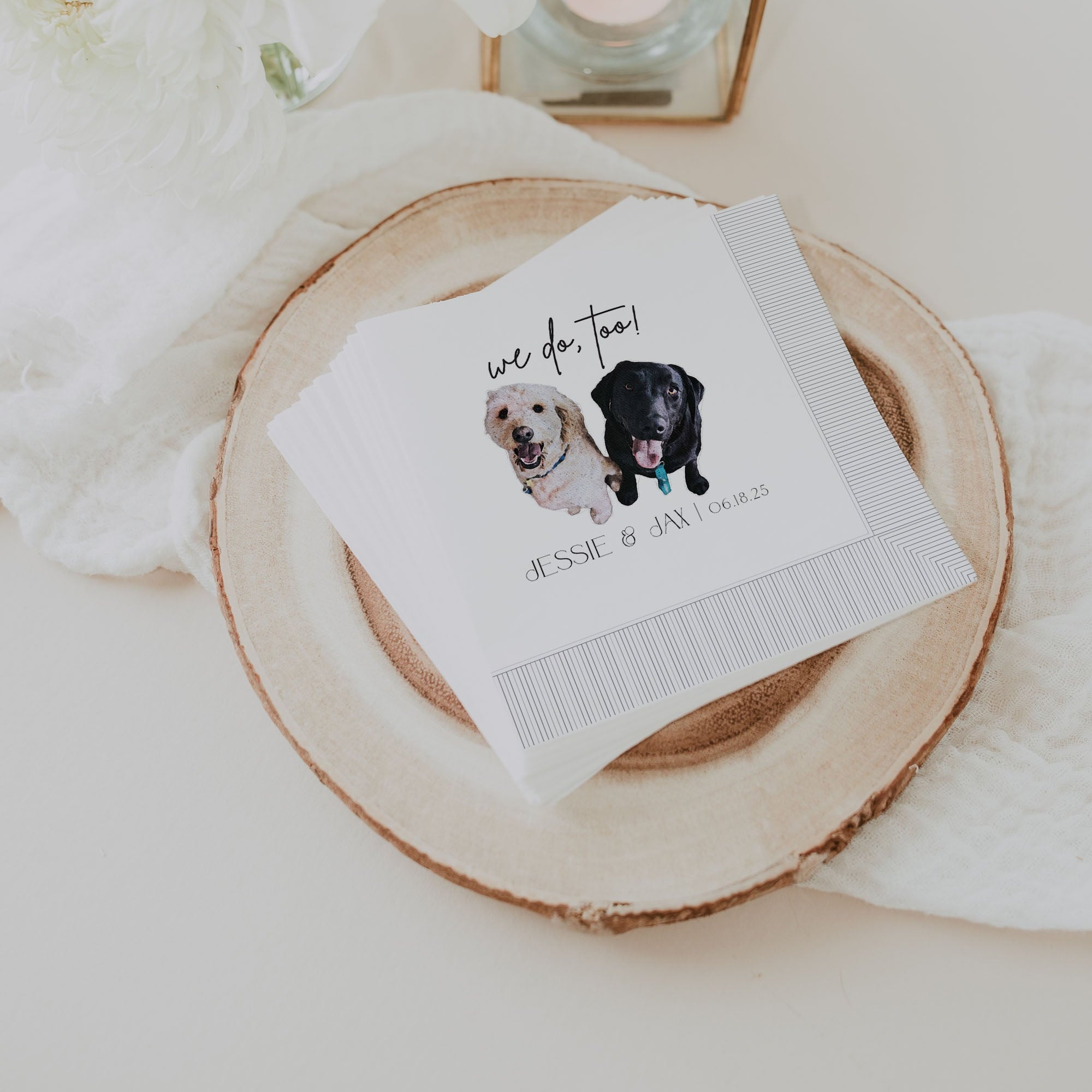 We Do Too! Watercolor Pets Napkin