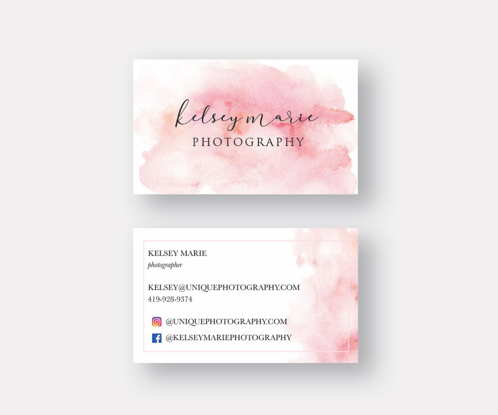 Watercolor Splash Business Cards