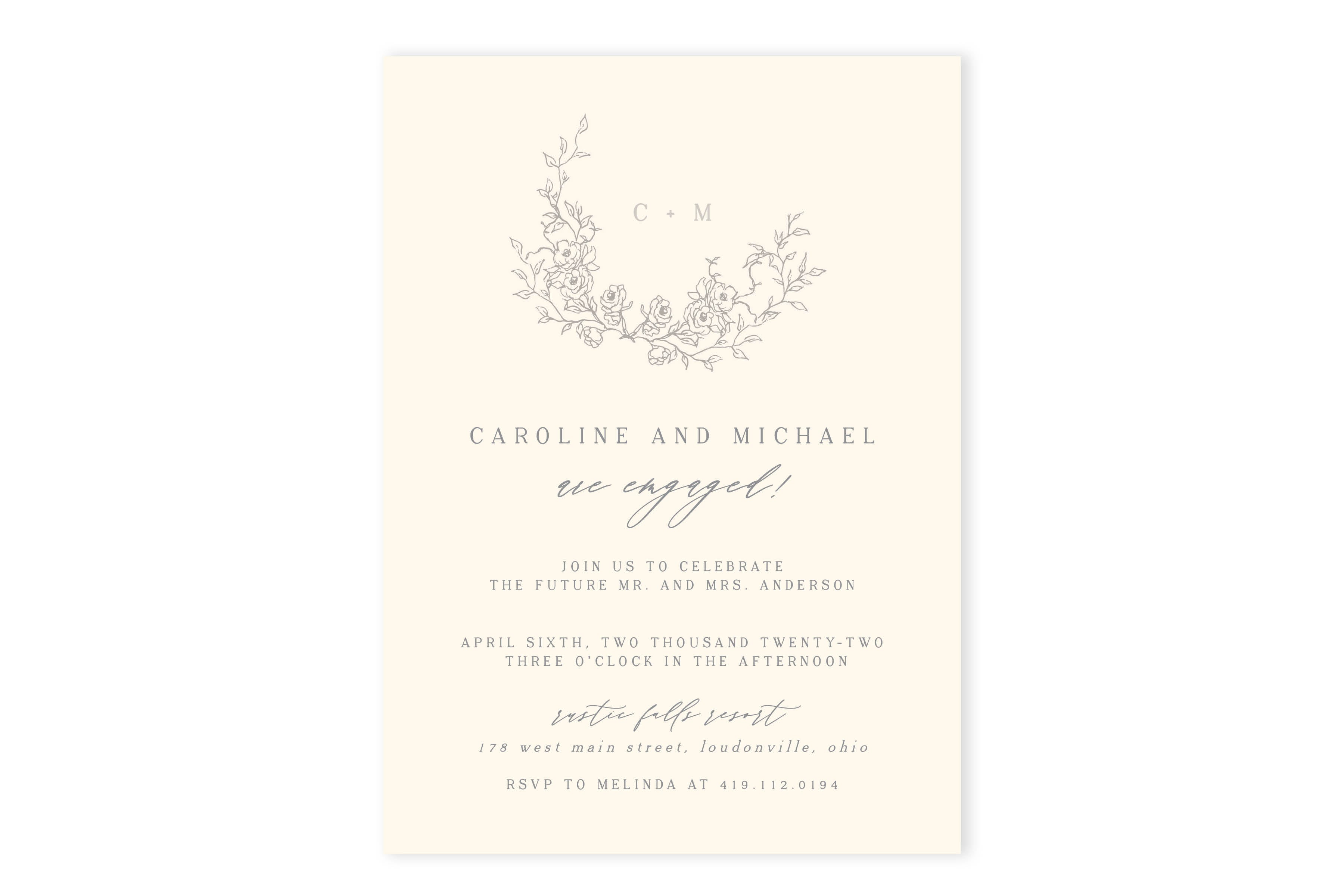 Botanical Engagement Party Invitation