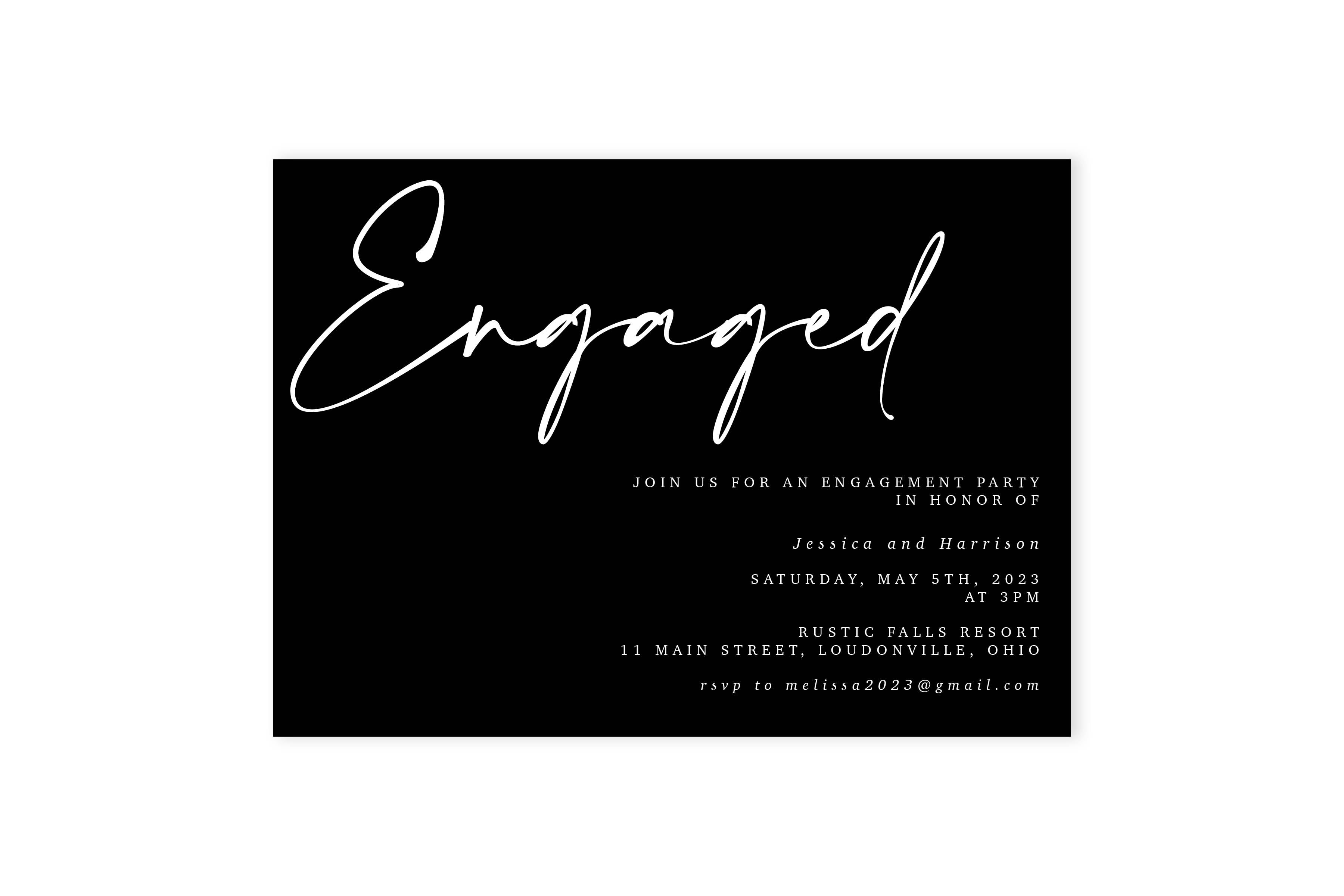 Simplistic Engagement Party Invitation