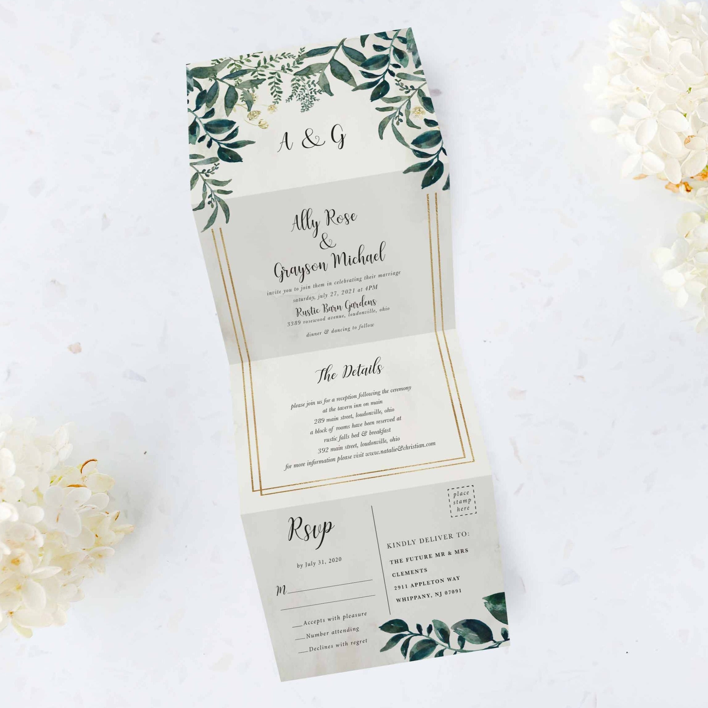 Into the Wild Tri Fold Invitation