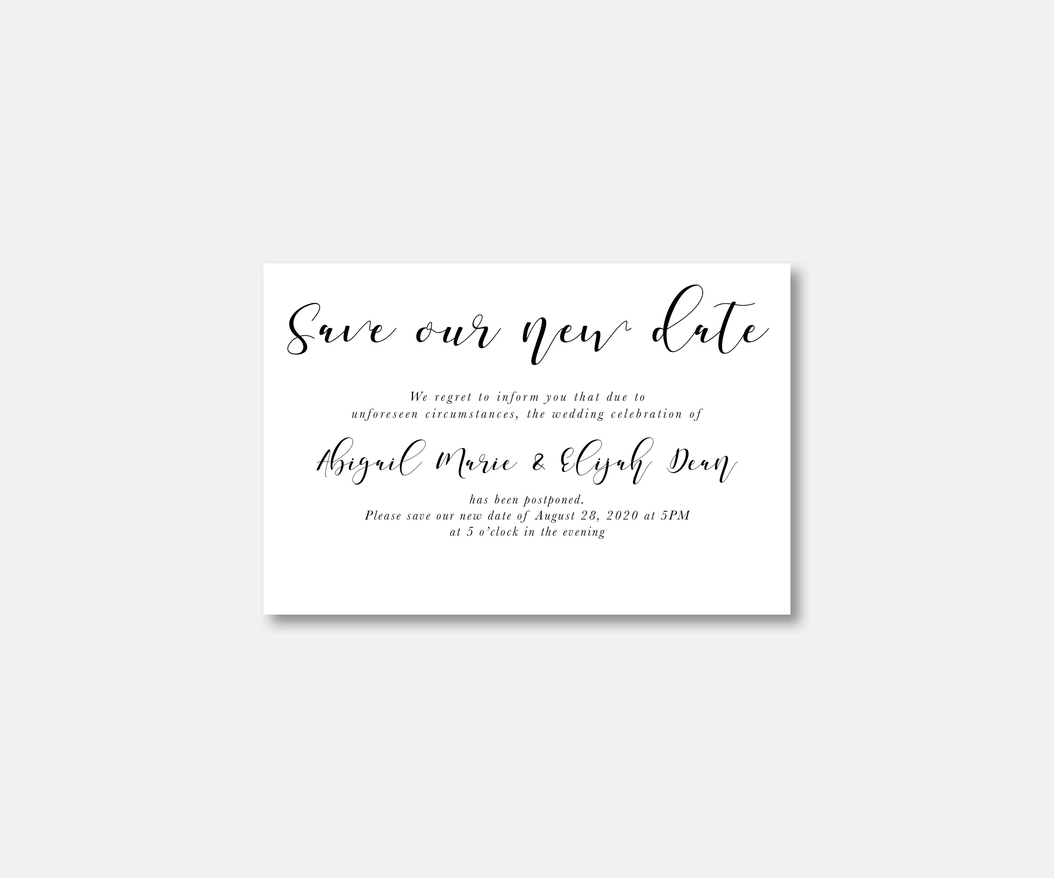 Script Wedding Postcard