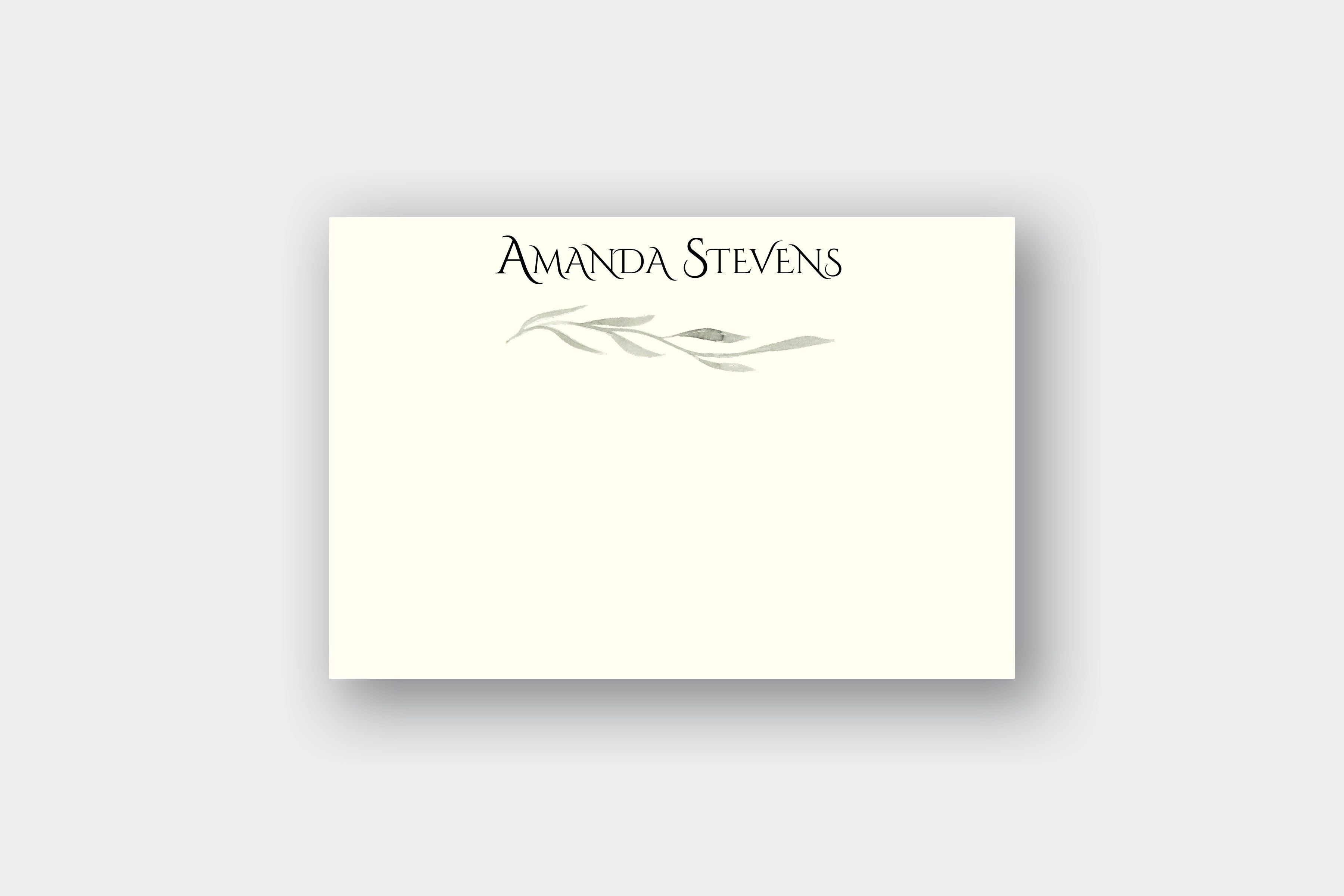 Simple Greenery Note Cards