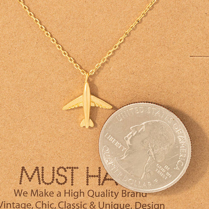 Airplane Pendant Necklace: S