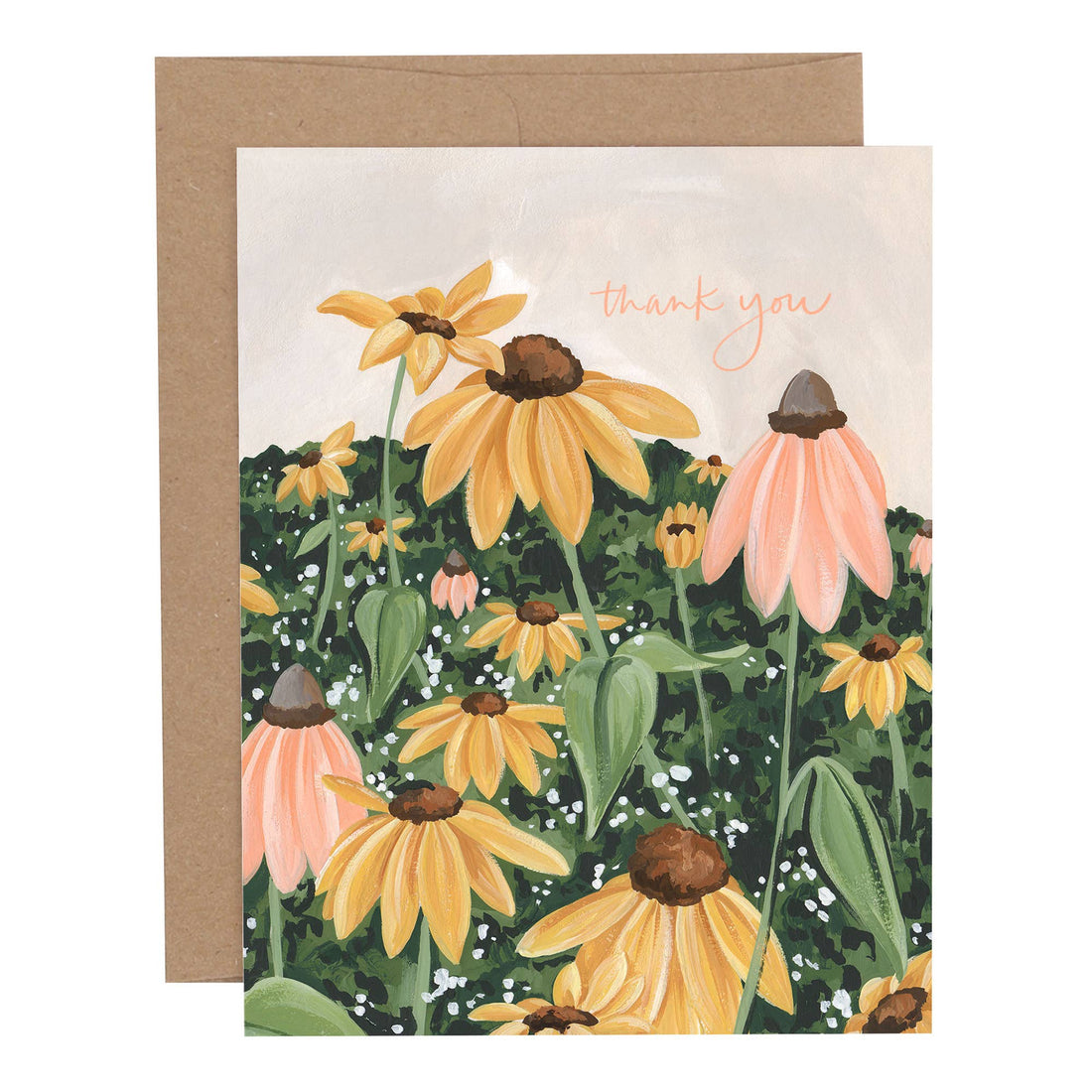 Windy Hills Thank You Greeting Card: Single