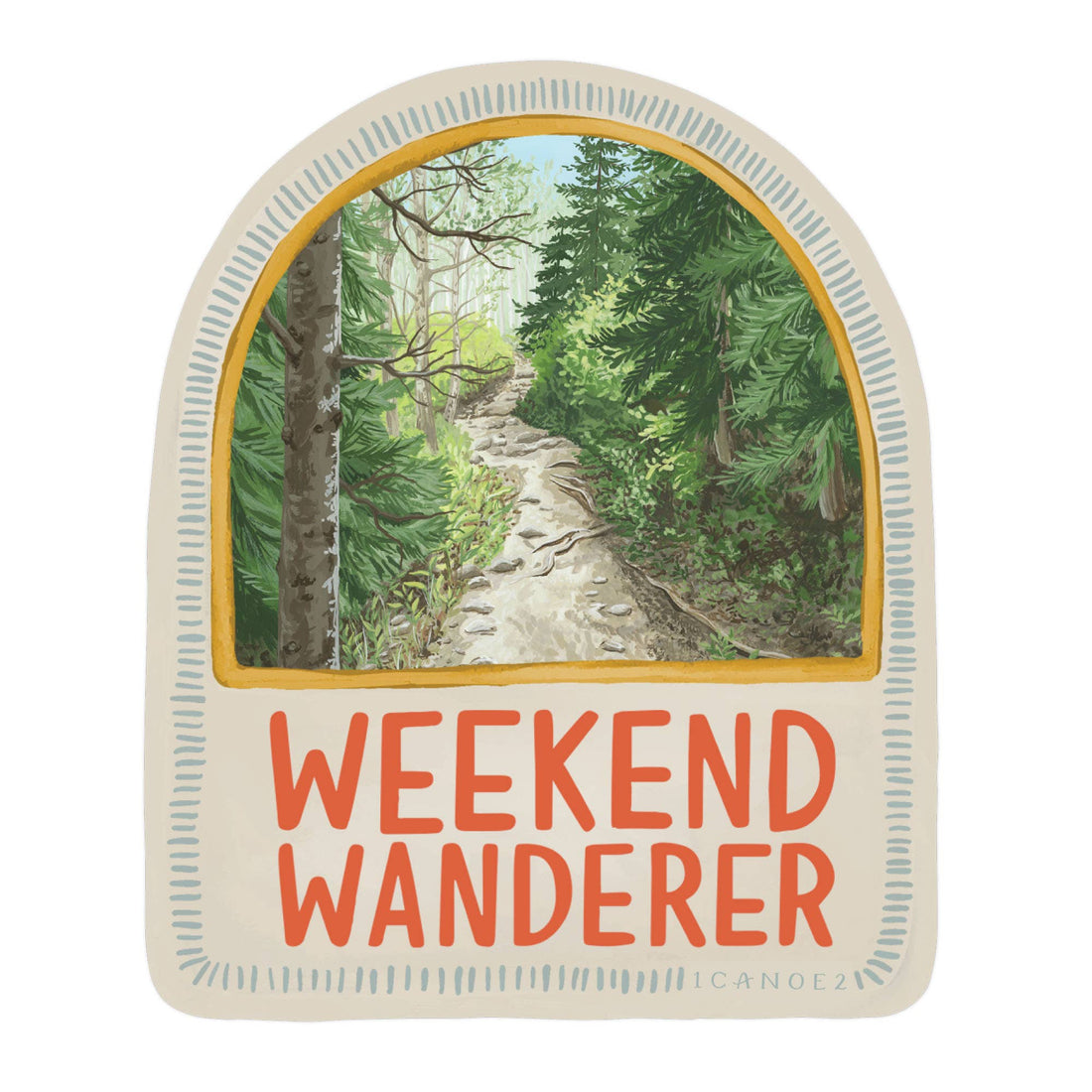 Weekend Wanderer Decal Sticker