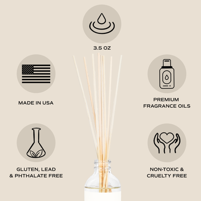 Palo Santo Patchouli Clear Reed Diffuser - Home Decor &amp; Gift