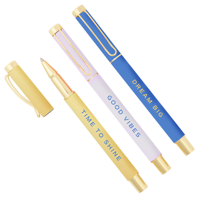 Good Vibes Metal Pen Set - Home Decor &amp; Gifts