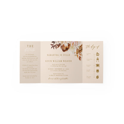 Autumn Simple Gate Fold Invitation