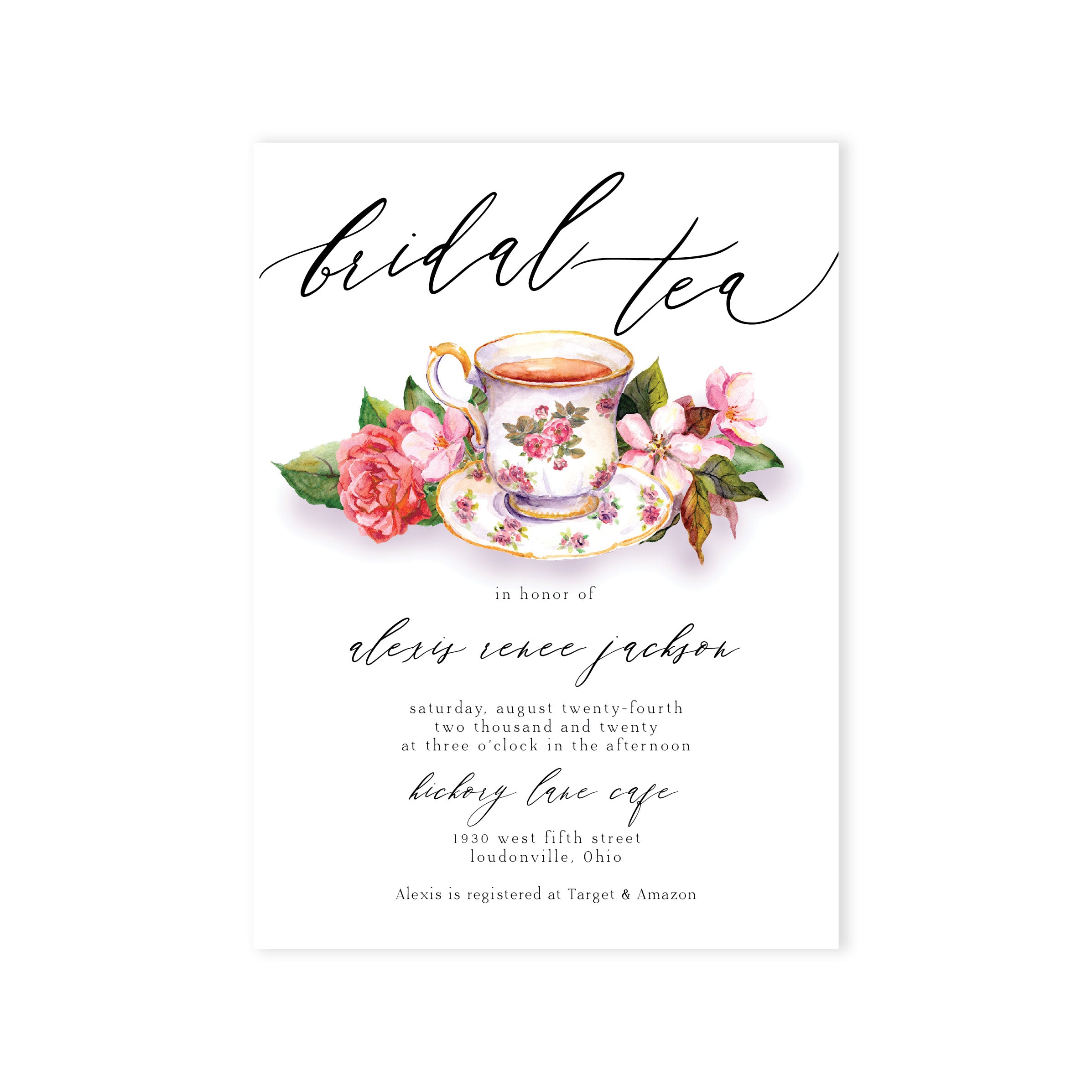 Bridal Tea Bridal Shower Invite