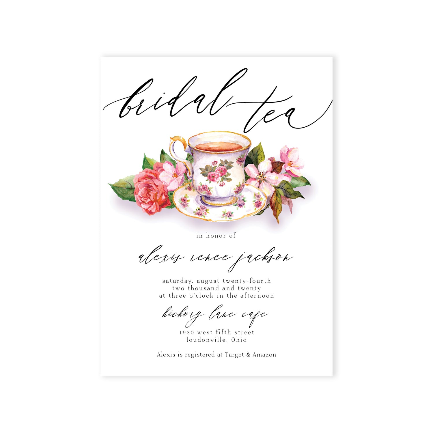 Bridal Tea Bridal Shower Invite