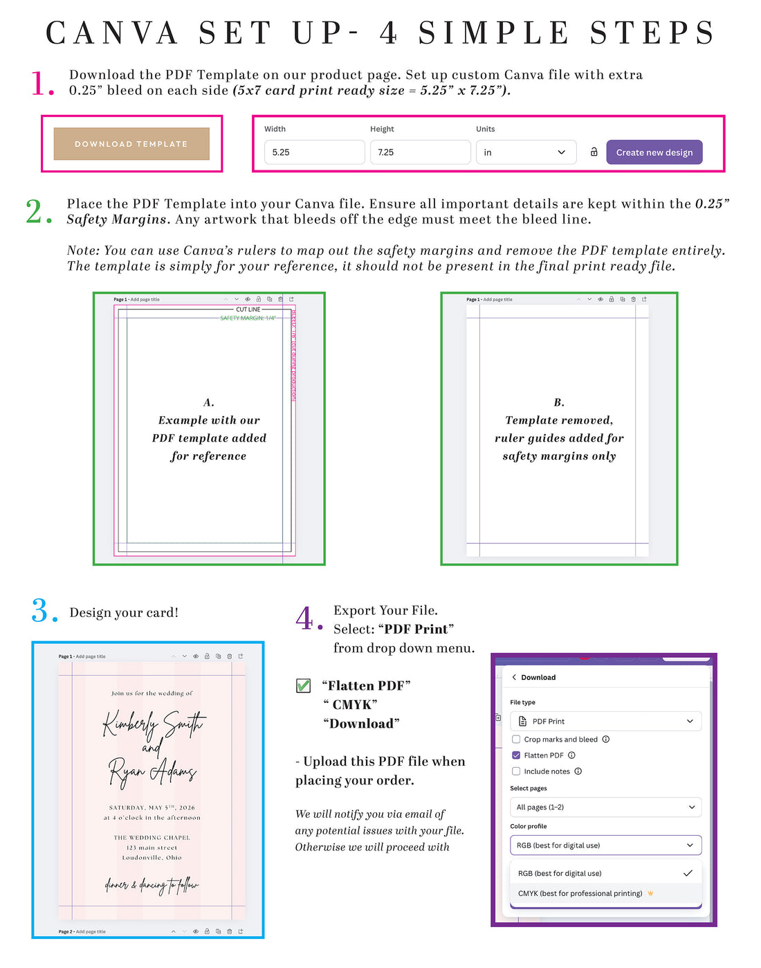 Print Your Design - 5&quot; x 7&quot; Card (A7)