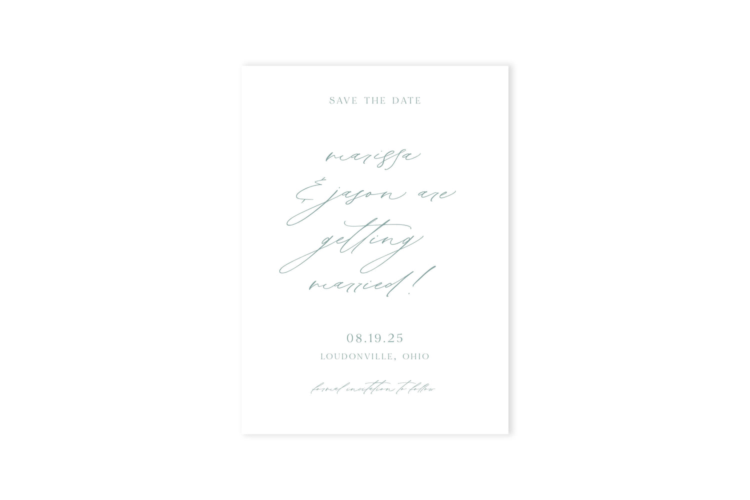 Elegant Script Save The Date