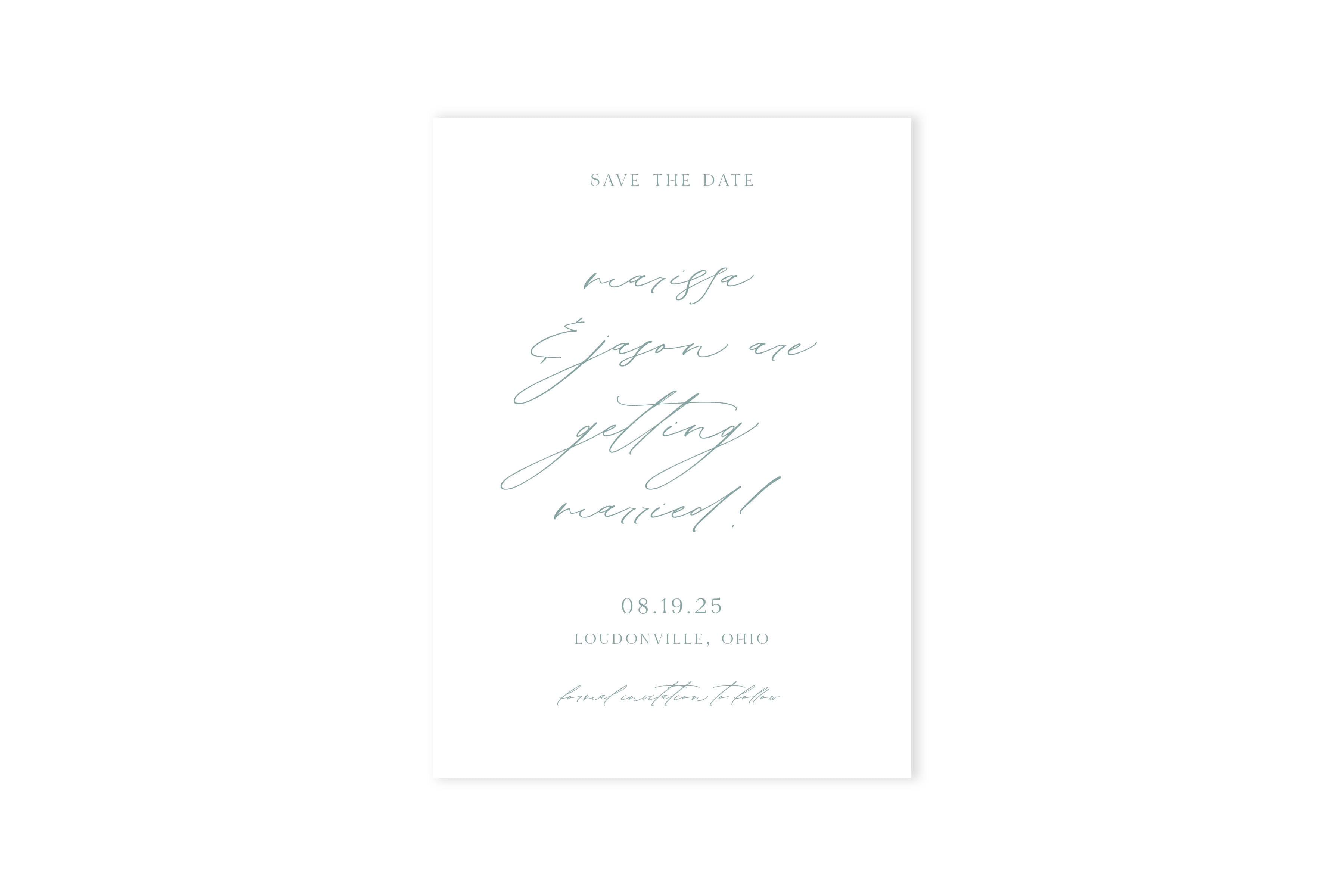 Elegant Script Save The Date