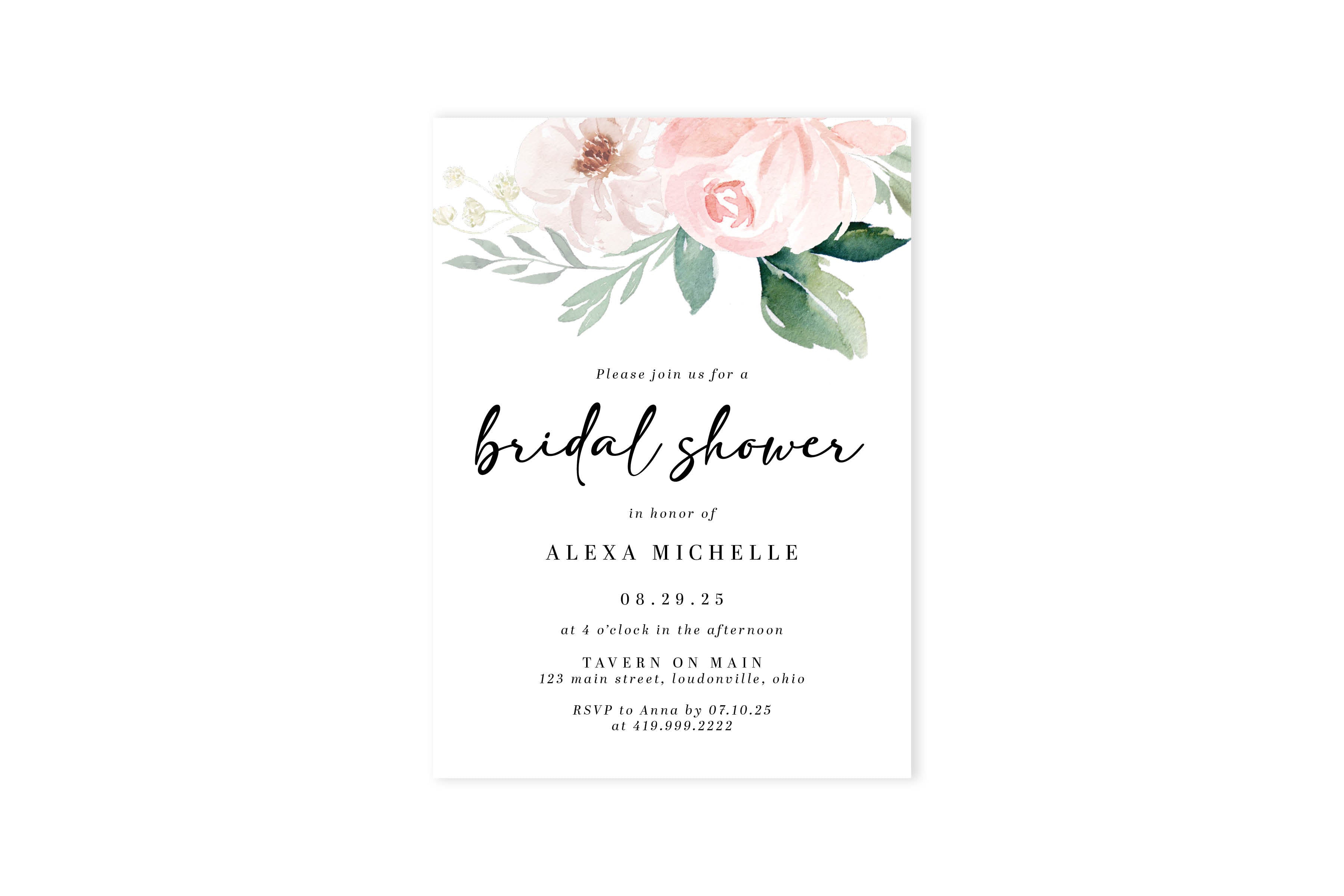 Ethereal Blush Bridal Shower Invite