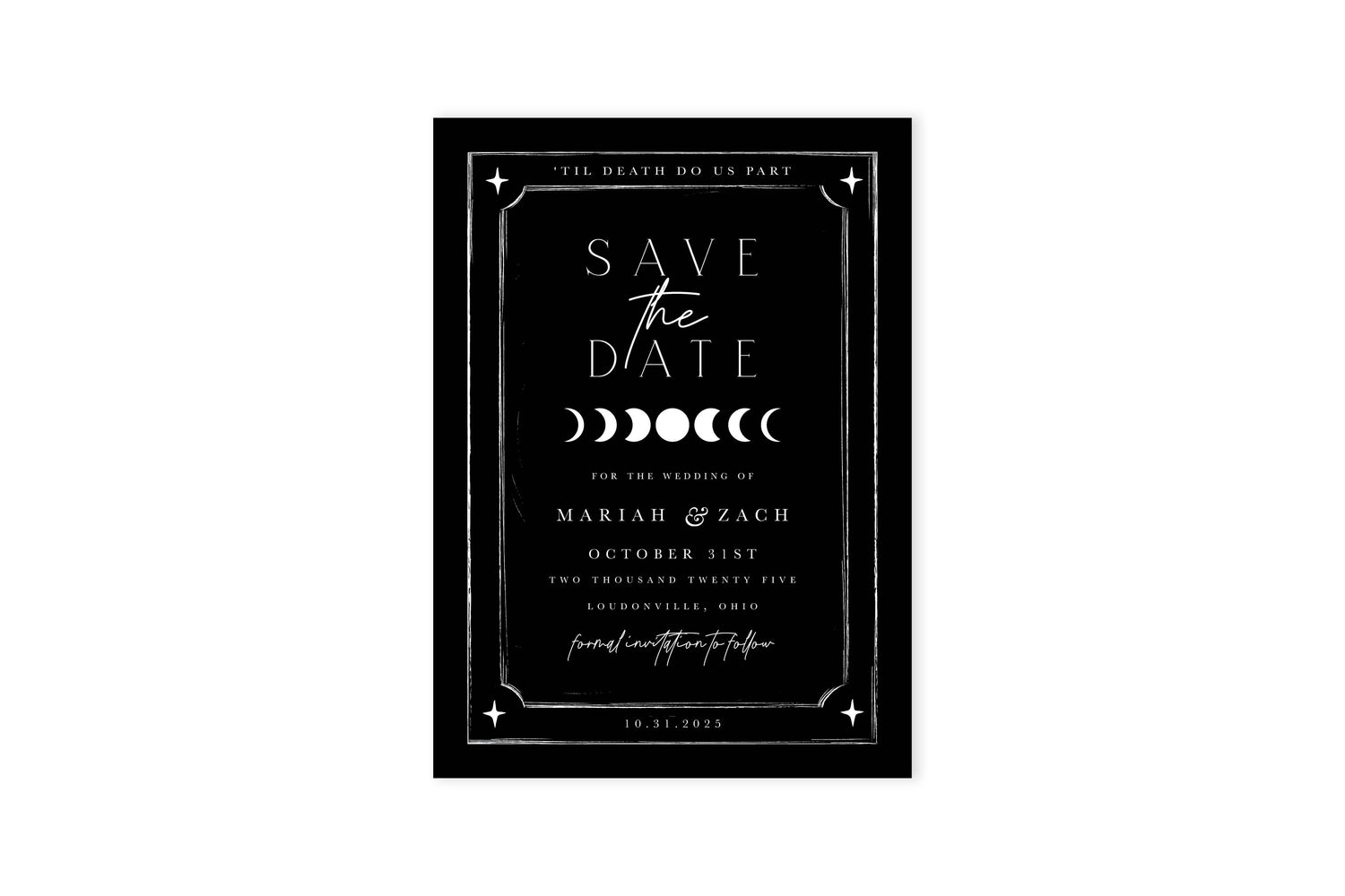 Tarot Save The Date - White Ink