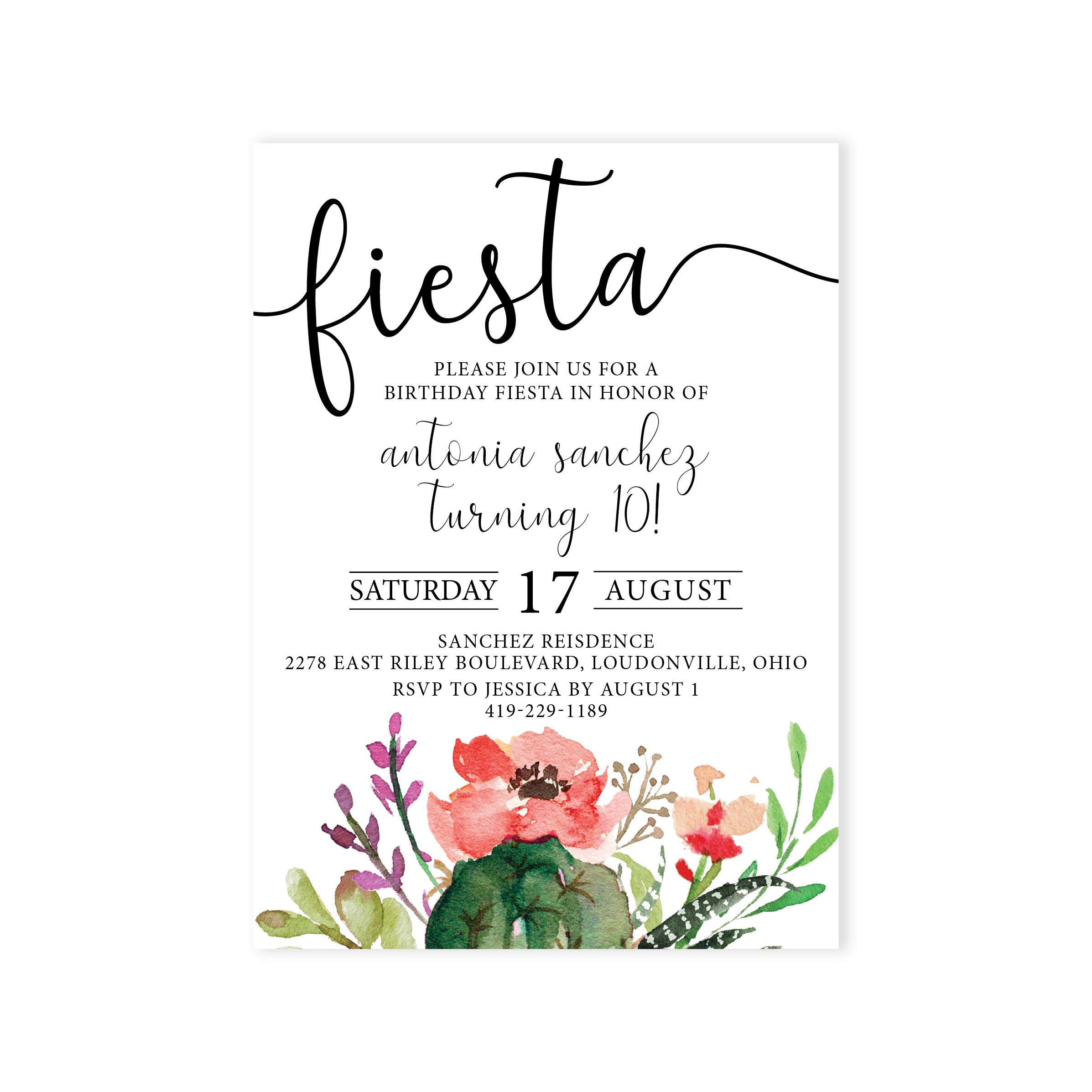 Feista Invitation Fiesta Invitation – Truly Inspired Paper Co.