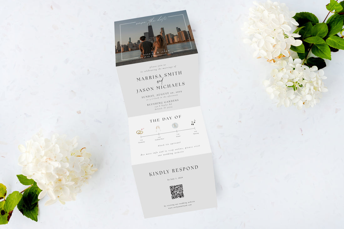 Save the Date | Framed Photo | Tri Fold Invitation (Copy)