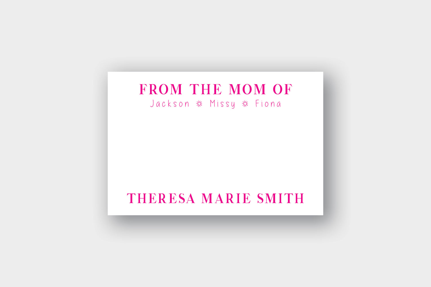 From The Mom Of Note Card