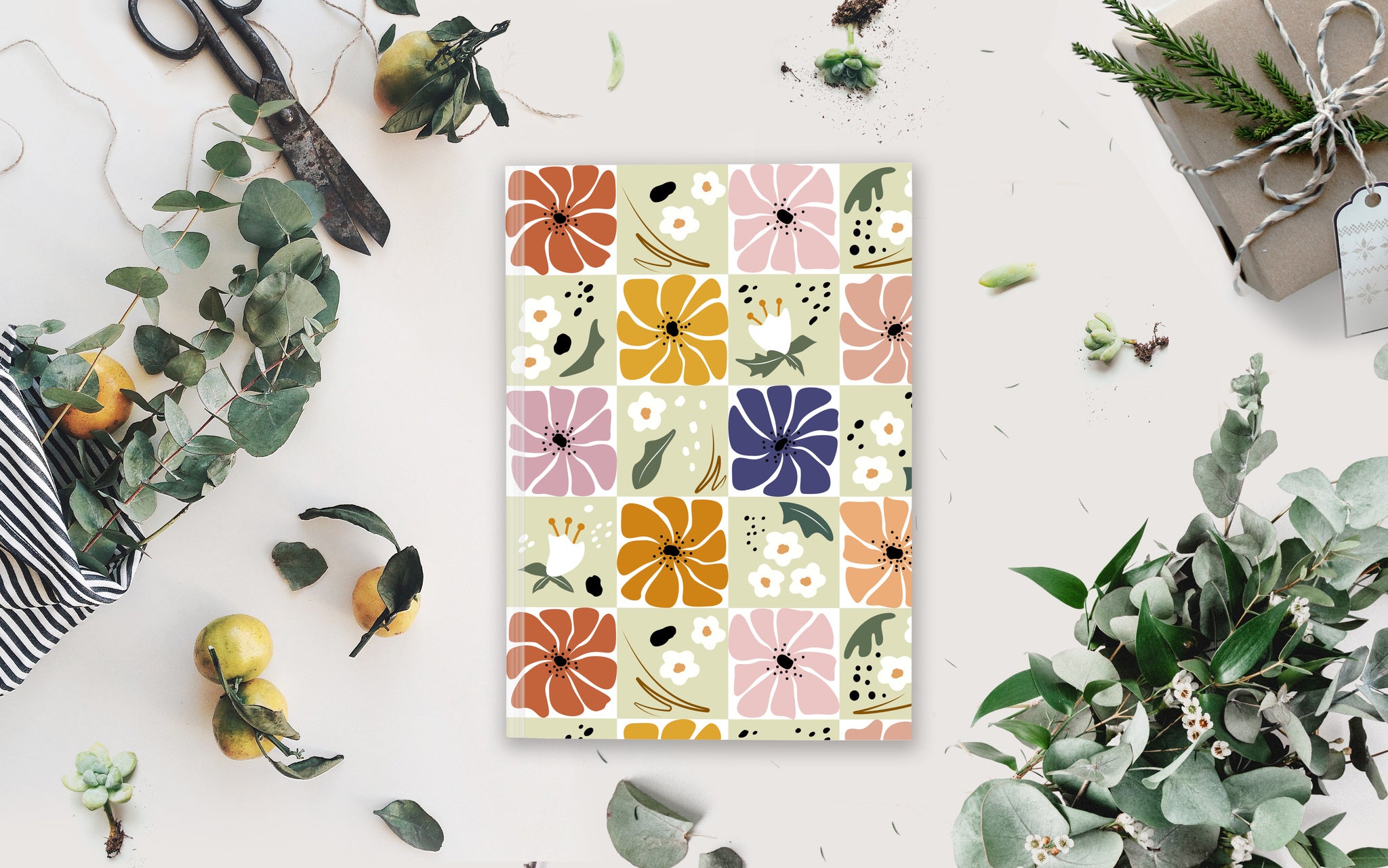 32 Page Lined Notebook, Fun Checkers Design – Truly Inspired Paper Co.