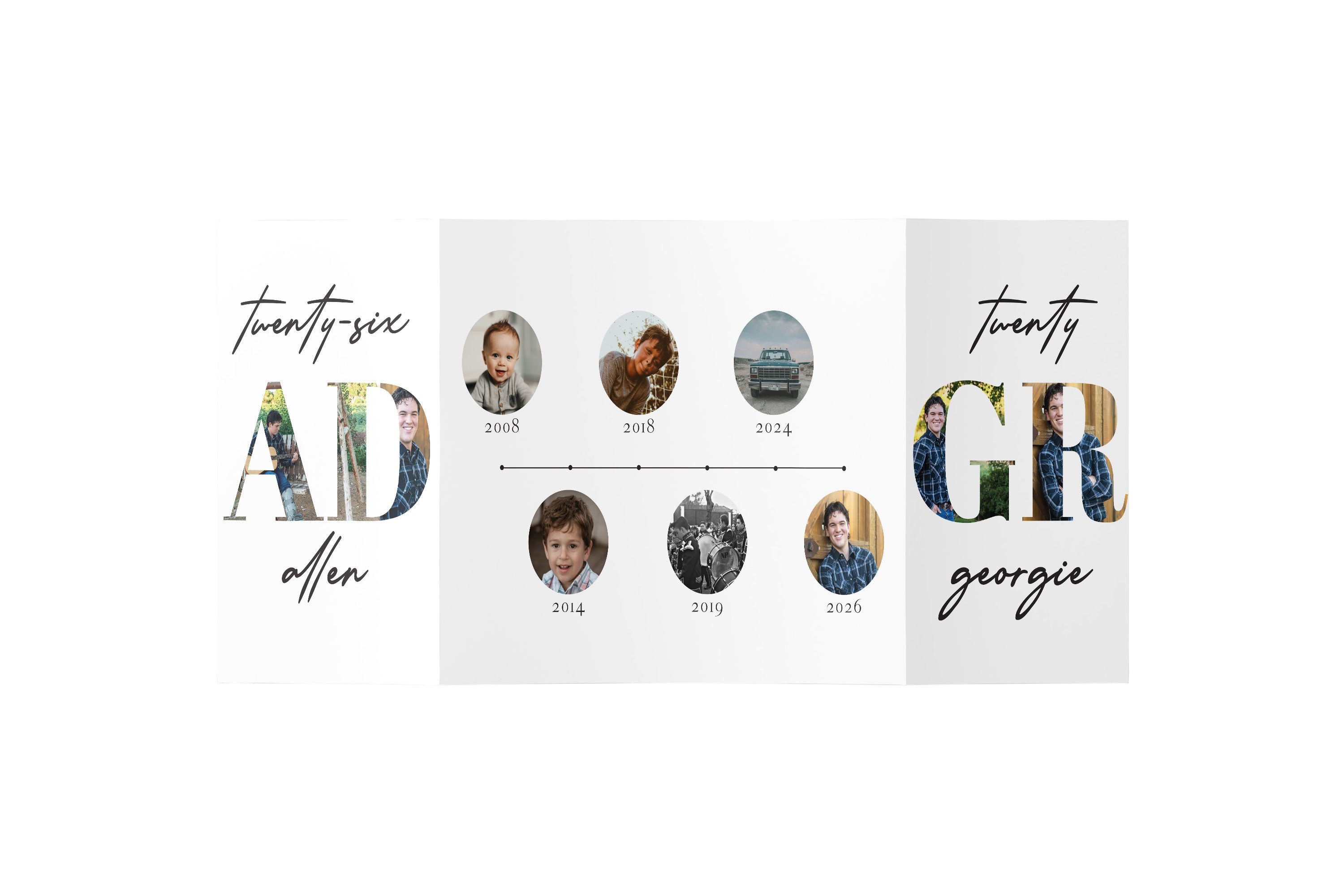 GRAD Collage Graduation Gate Fold Invitation