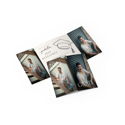 Grad Sketch Graduation Gate Fold Invitation