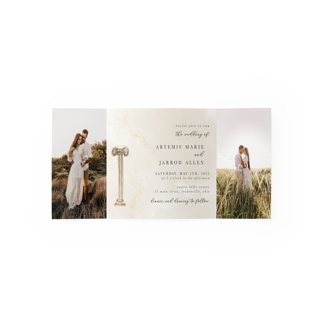 Greek Gate Fold Invitation