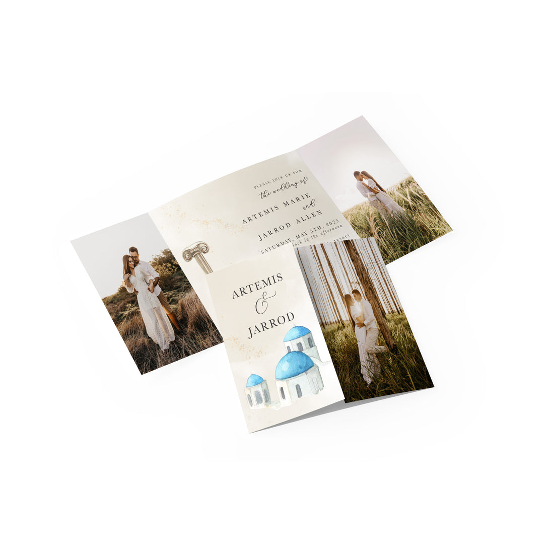 Greek Gate Fold Invitation