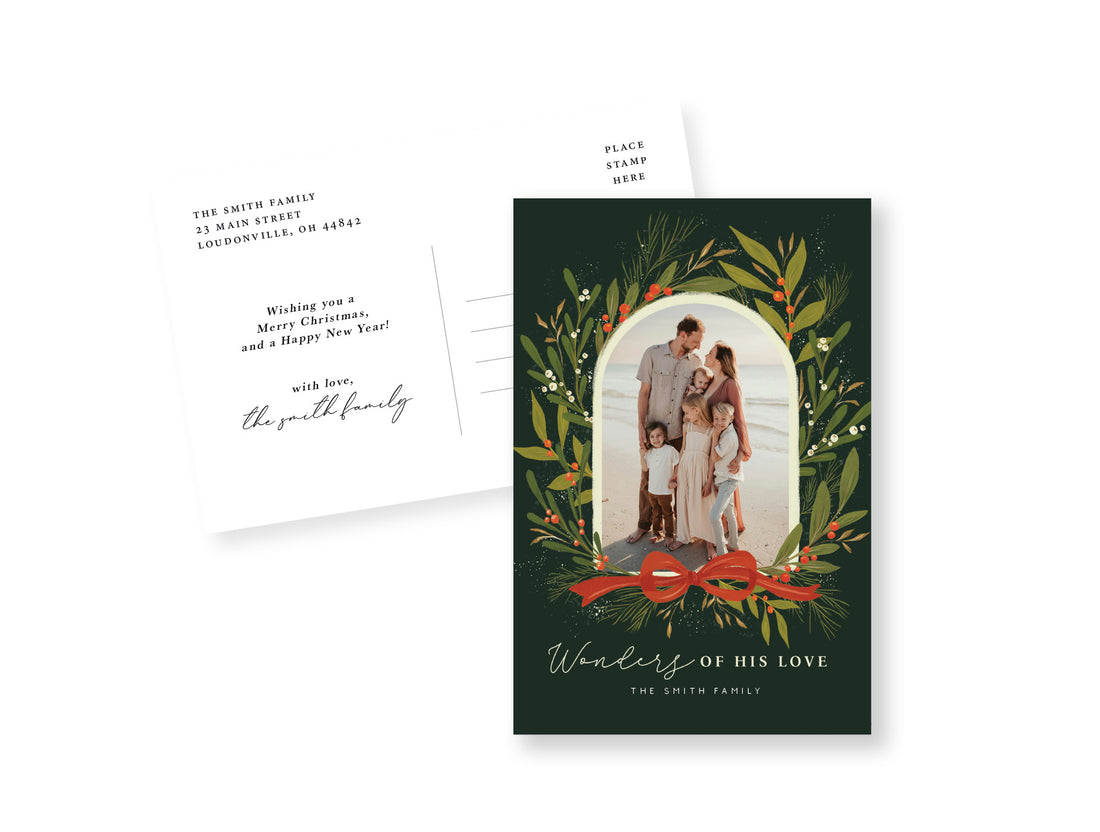Greenery Bow Postcard